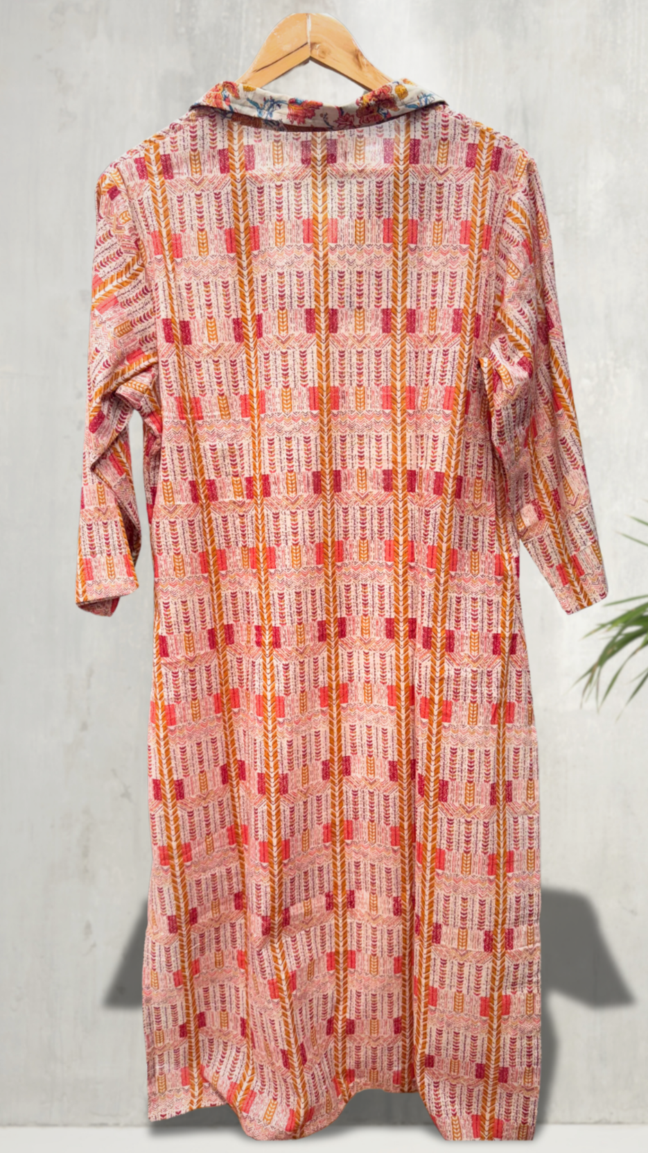 Abstract Print Mulmul Kurti (MULTICOLOUR)