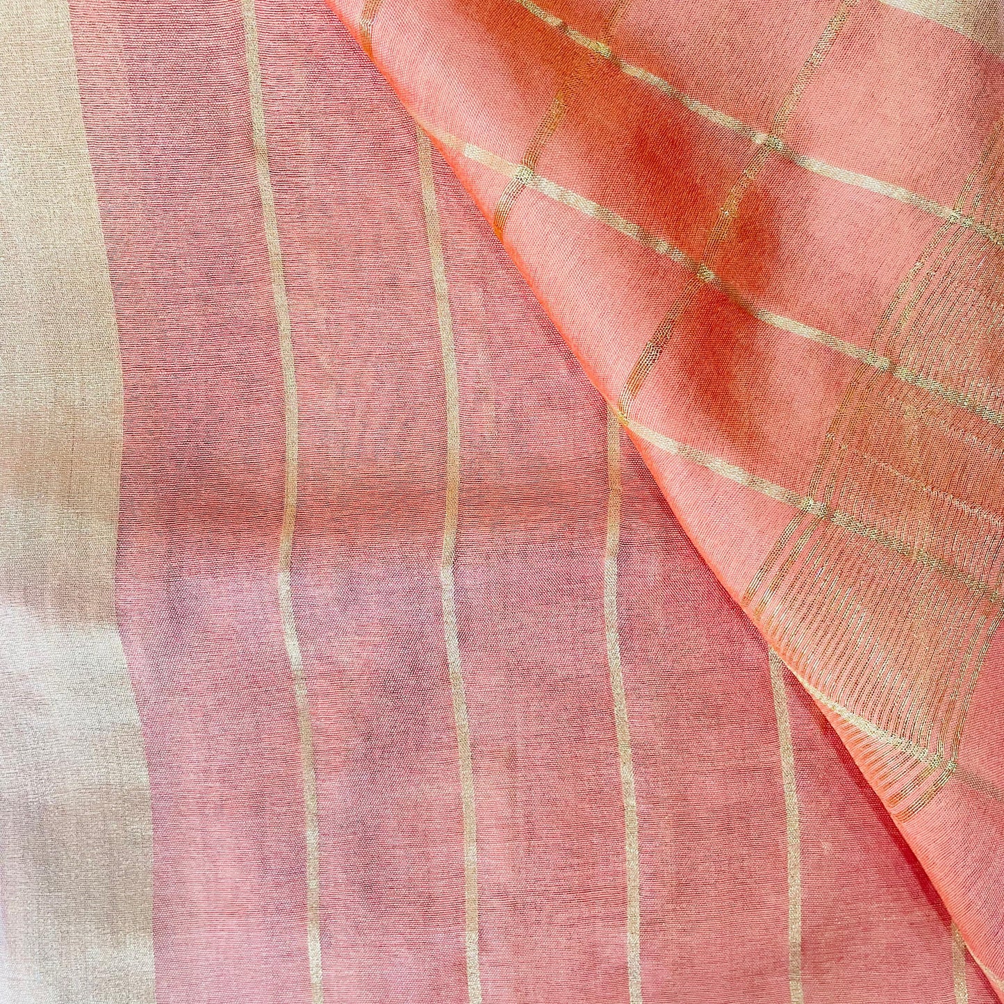 Soft Silk Cotton Saree (ORANGE)