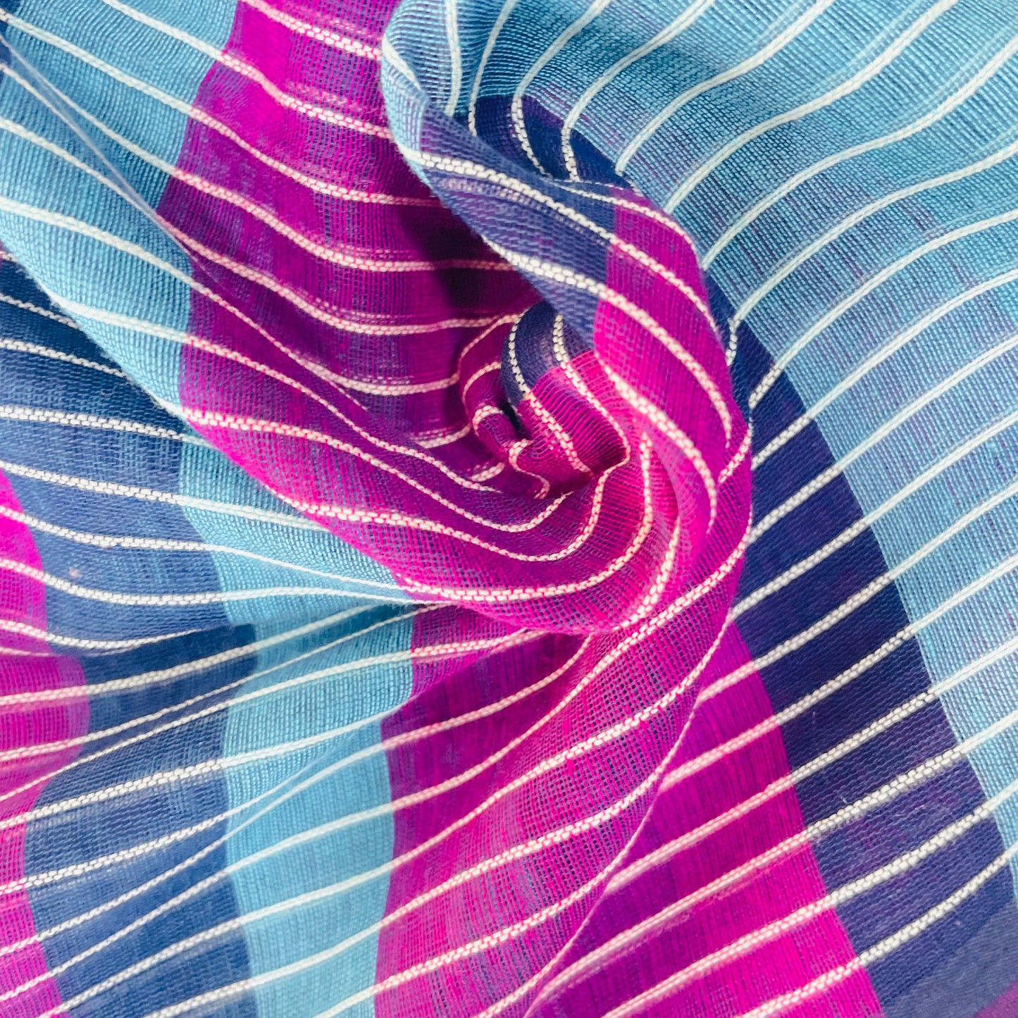 Bengal Cotton Saree with Thread Weaving (PURPLE)