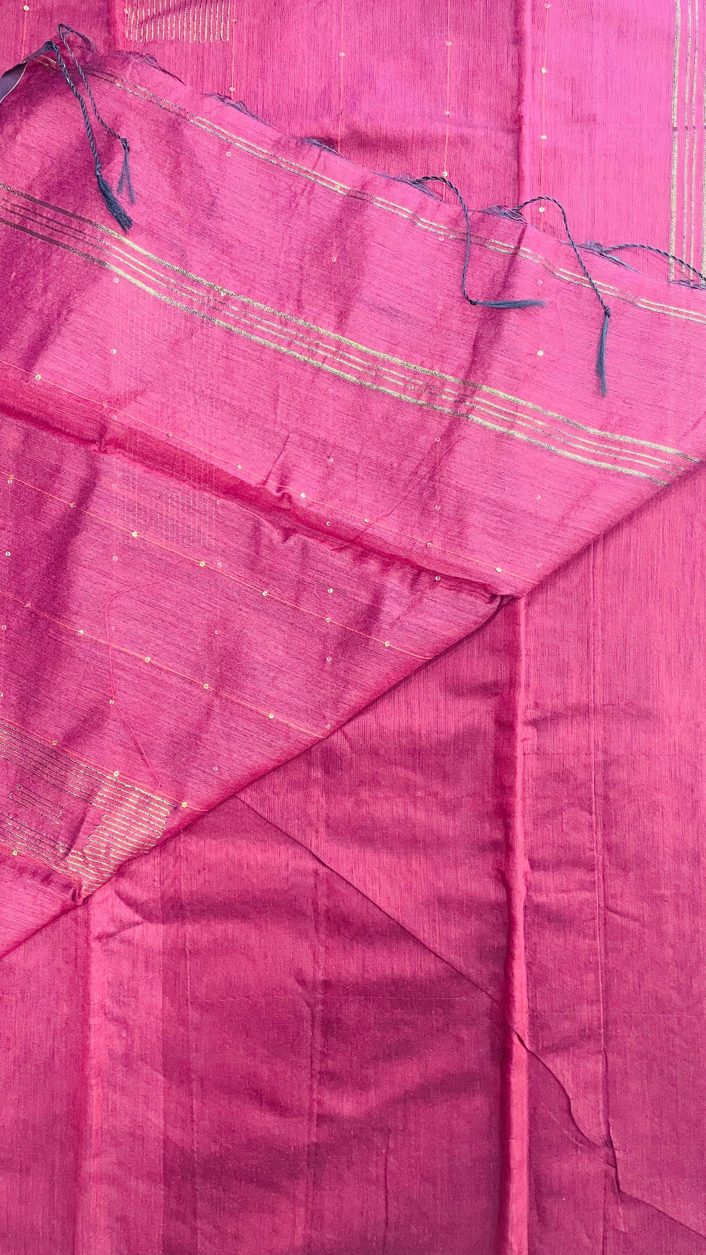 Cotton Saree with Sequins (MAROON)