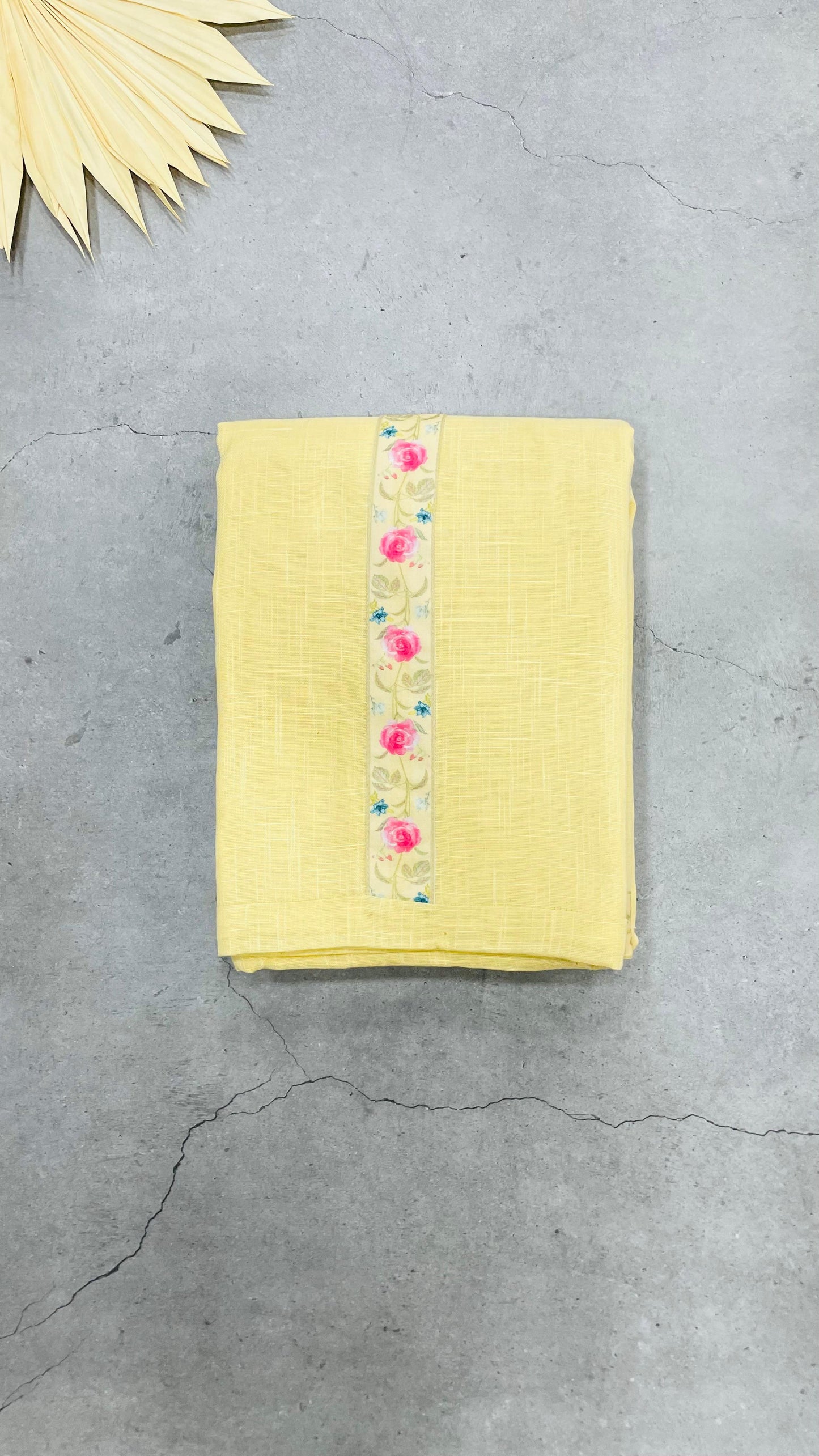 Soft Linen Salwar Suit with Chiffon Dupatta (CREAM)