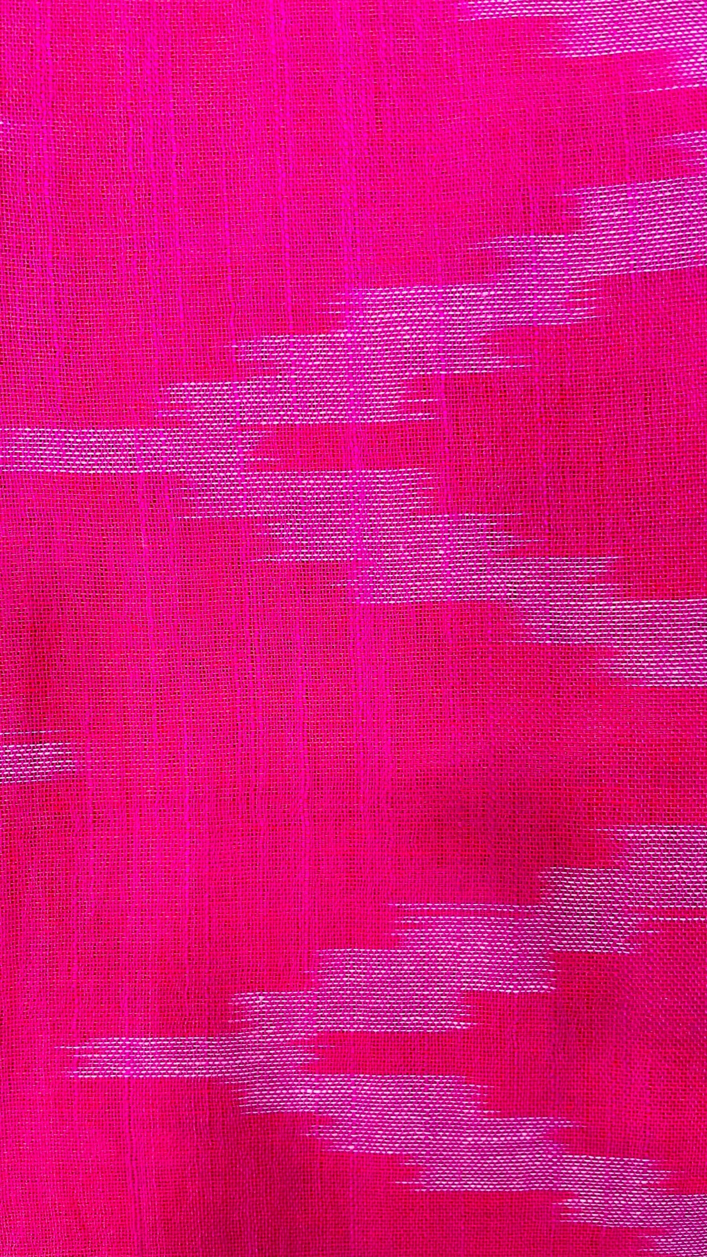 Soft Silk Cotton Saree with Ikkat Weave (PINK)