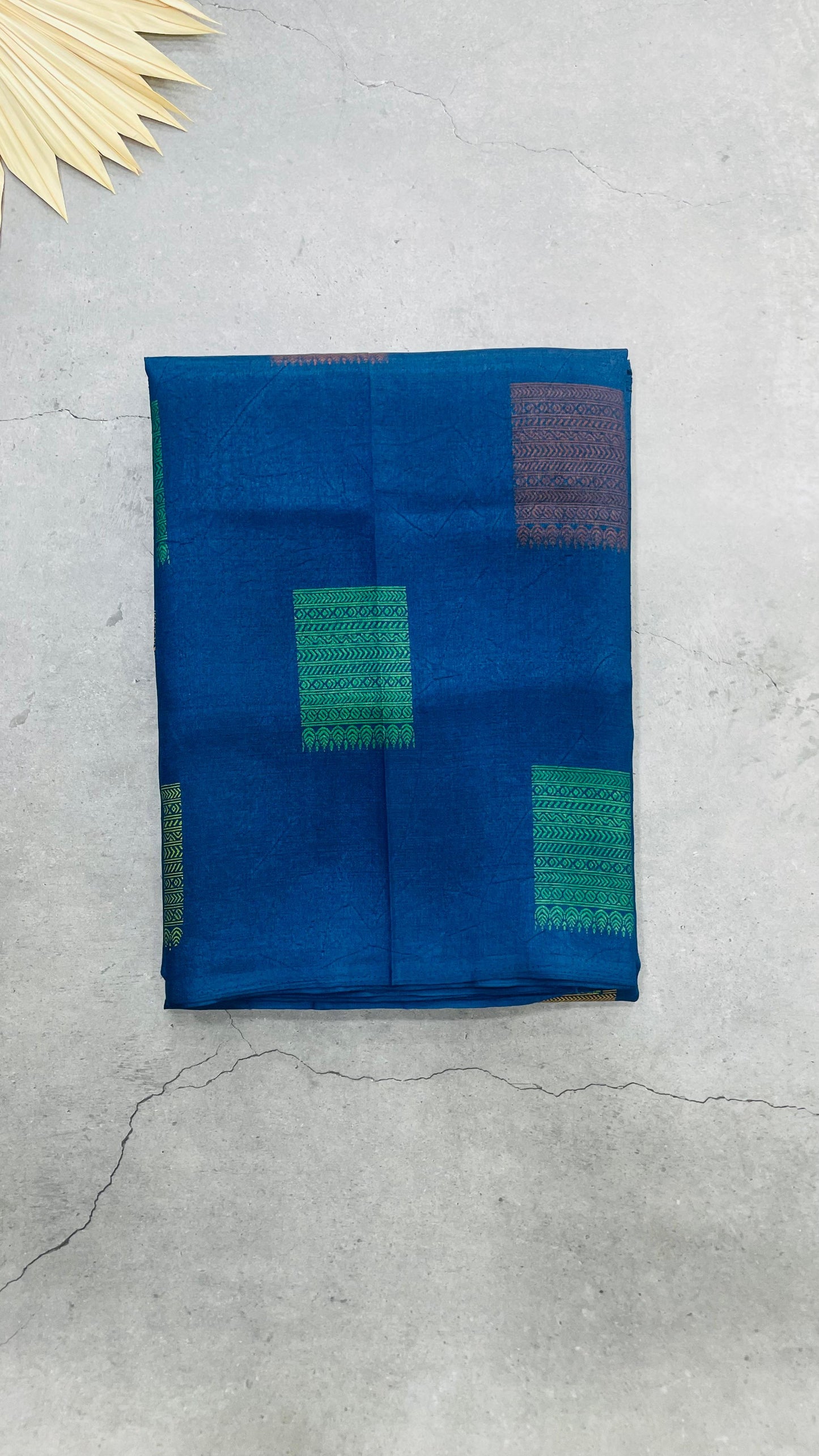 Soft Digital Printed Kashmiri Katan Silk Saree (NAVY BLUE)