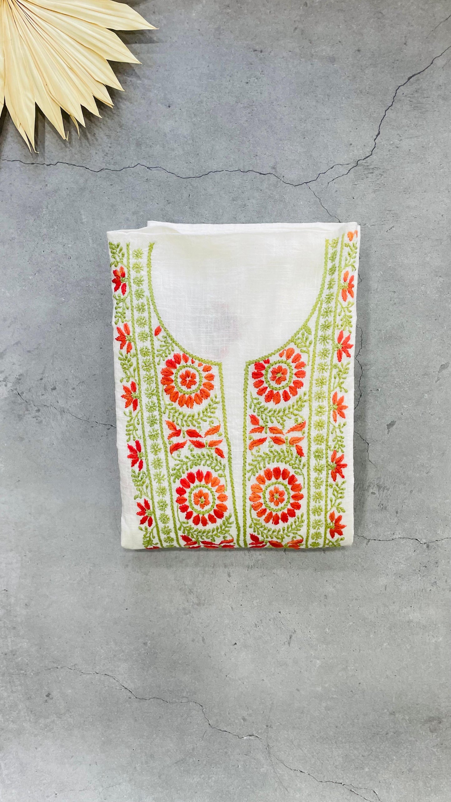 Lucknowi Cotton Hand Embroidery Chikankari Salwar Suit with Kota Dupatta (MULTICOLOUR)