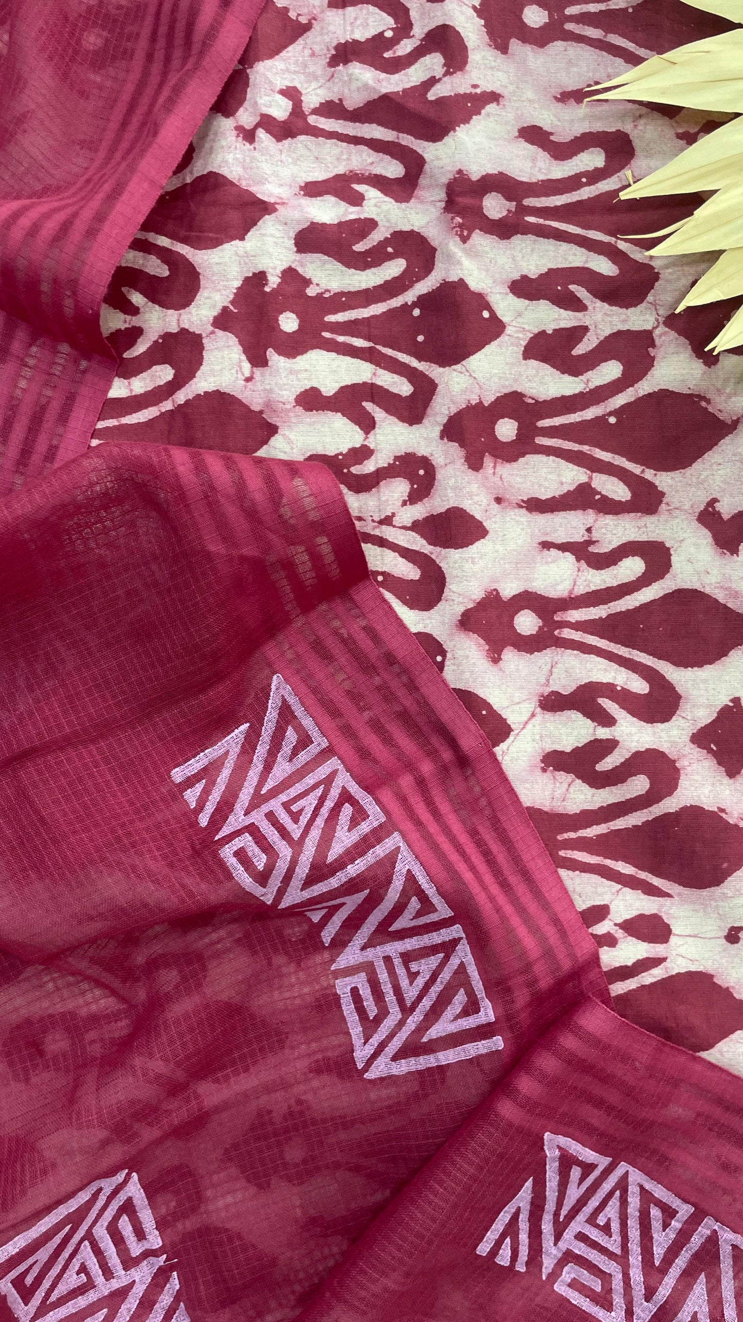 Soft Handblock Printed Cotton Salwar Suit with Mulmul Dupatta (PINK)
