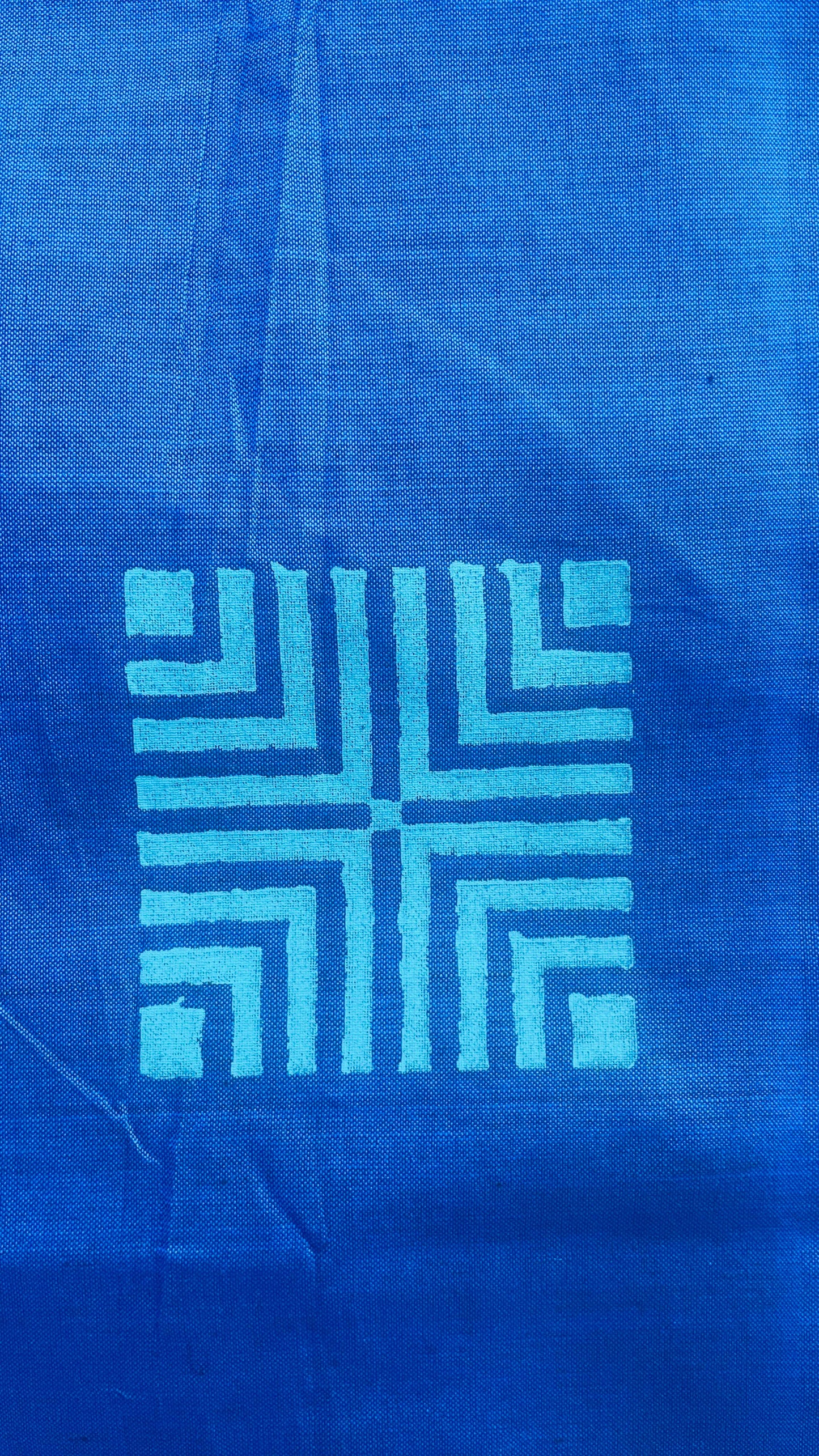 Soft Silk Cotton Hand block Printed Saree (BLUE)