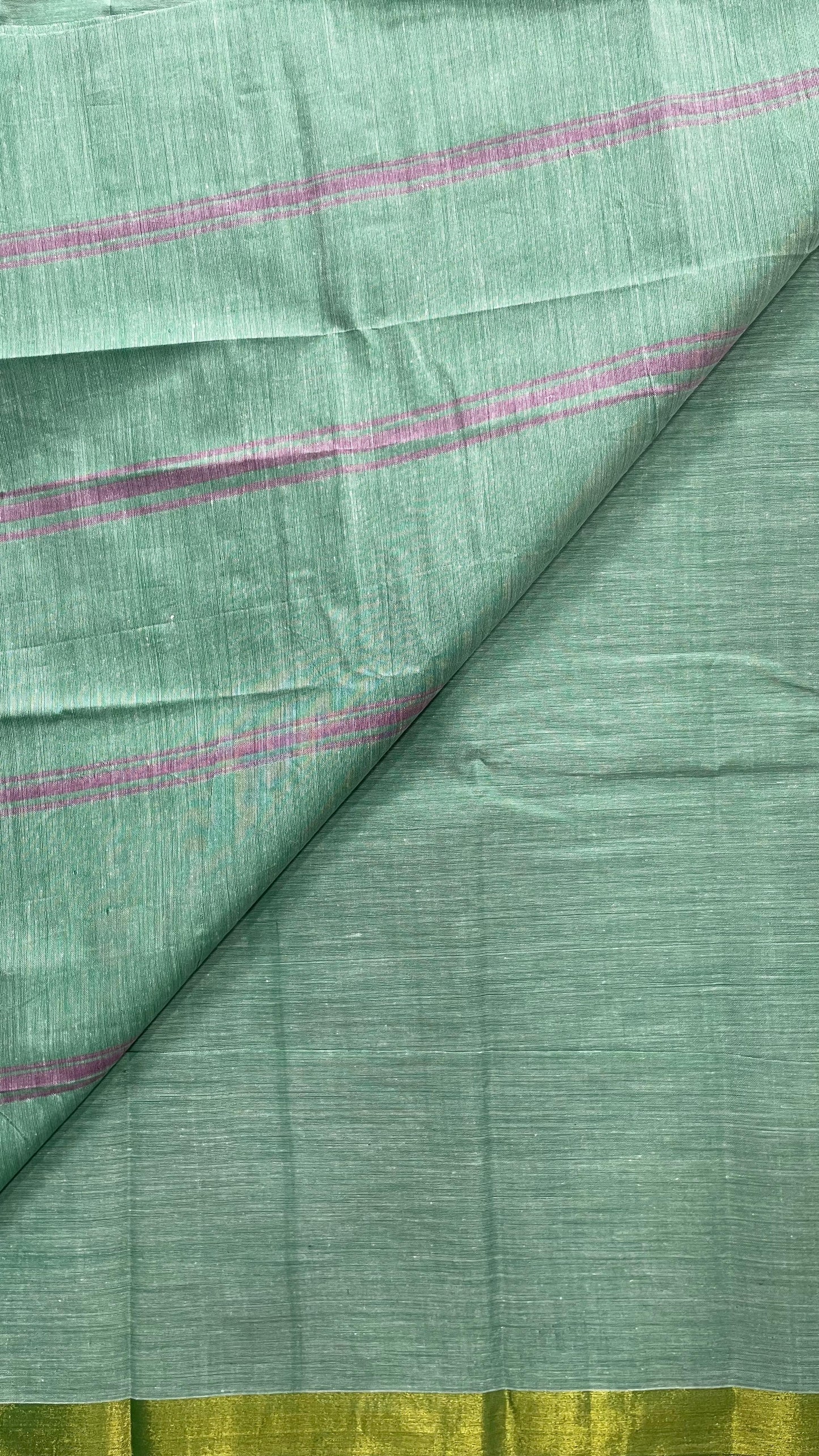 Soft Cotton Saree (GREEN)