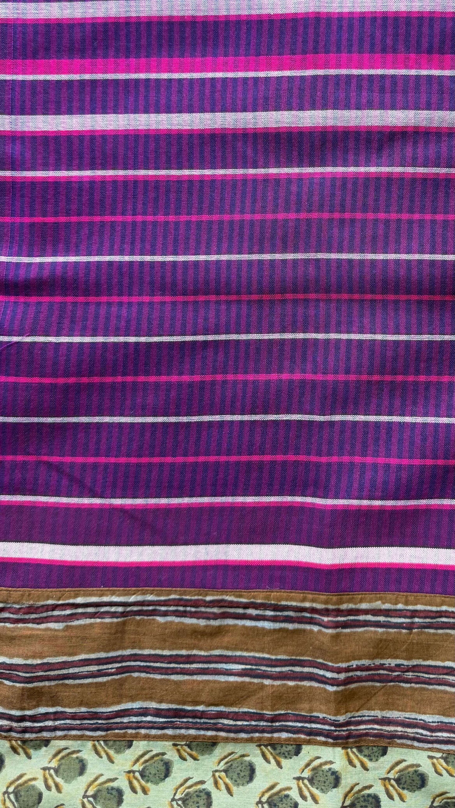Premium Handwoven Soft Cotton Jamdani Saree (BROWN)