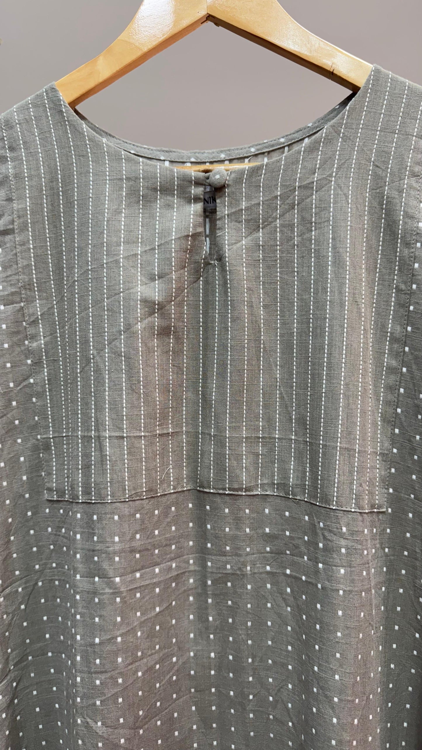 Soft Cotton Woven Kurti (GREY)