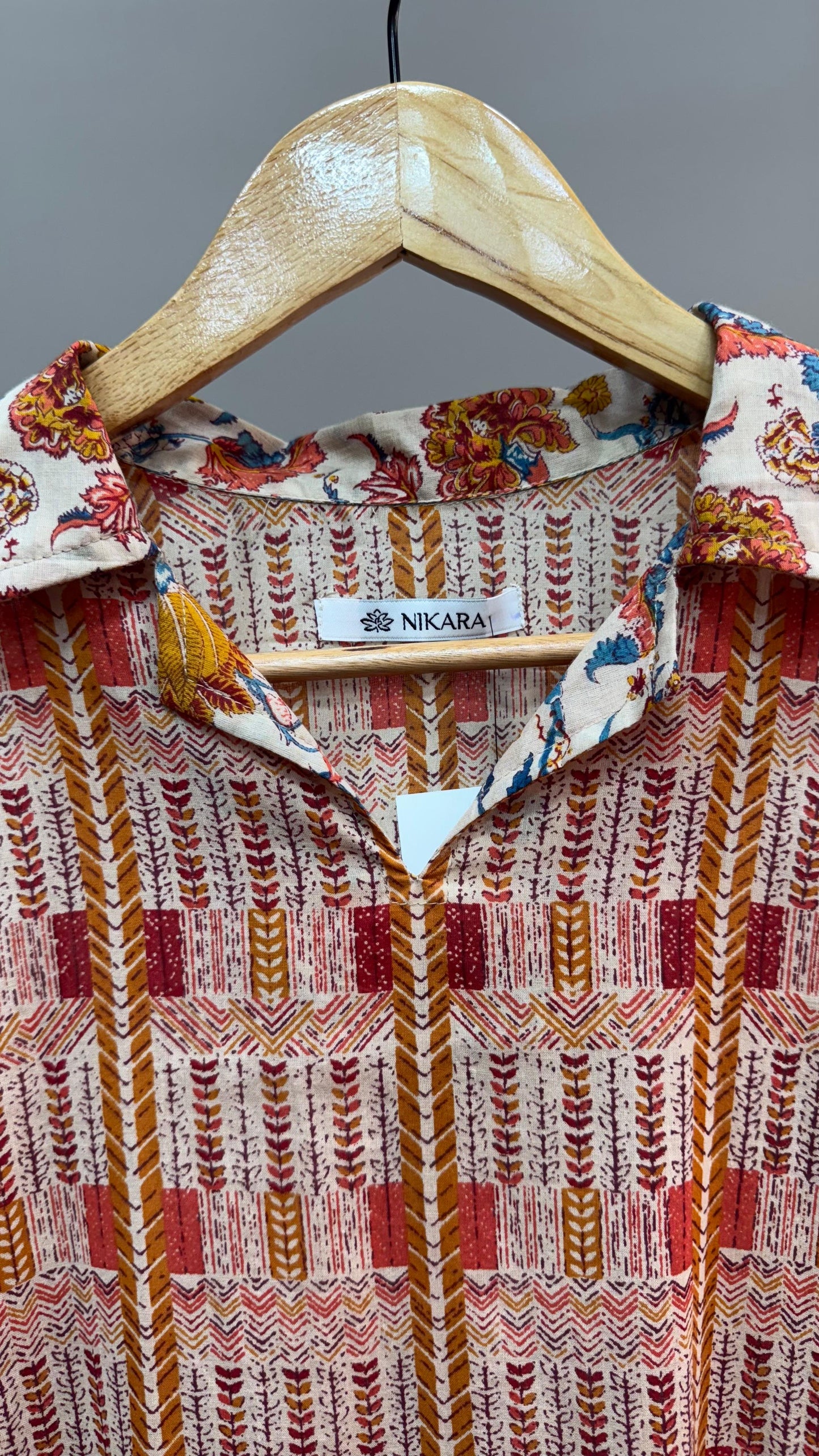 Abstract Print Mulmul Kurti (MULTICOLOUR)