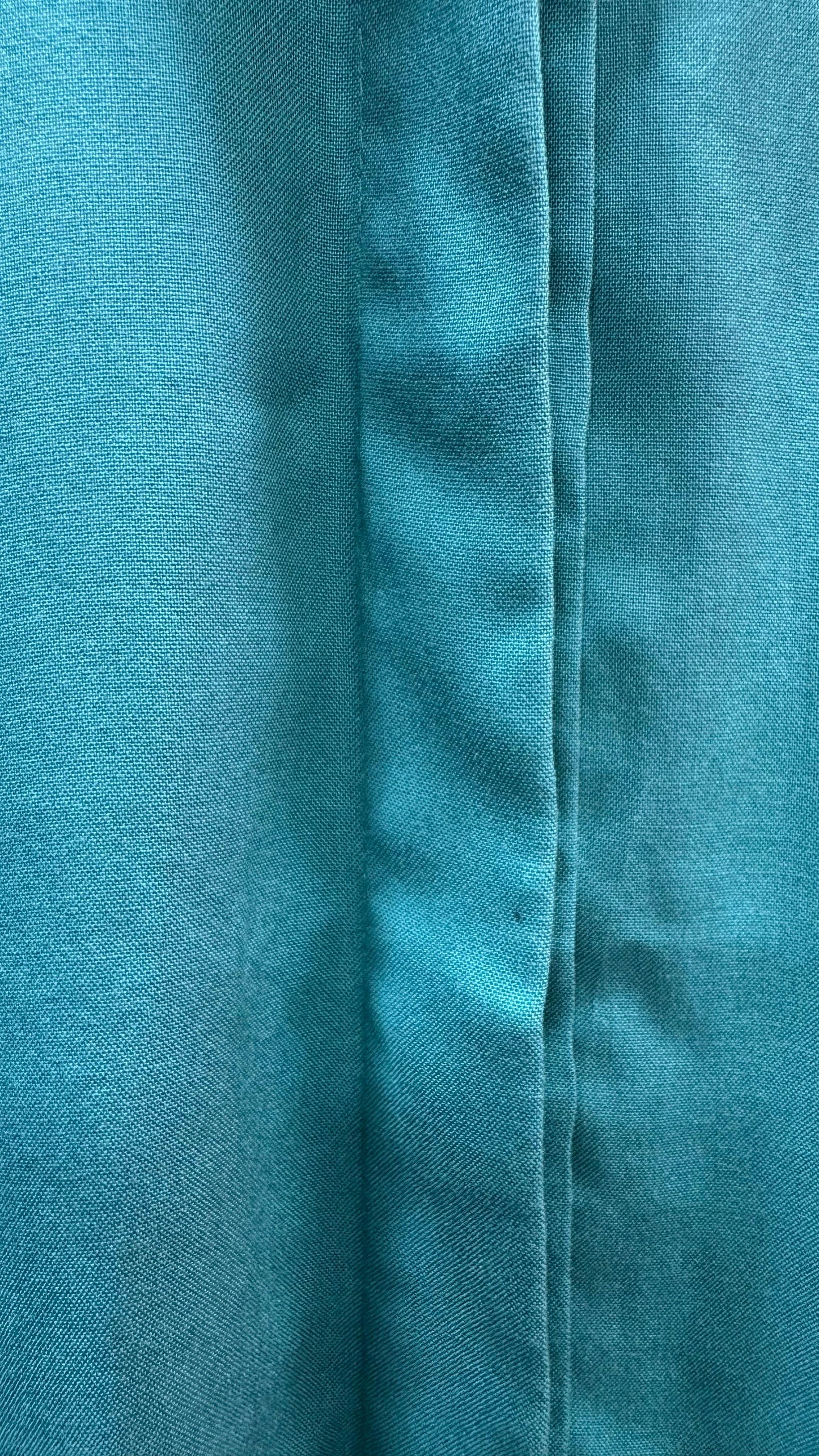 Collared Boxy Fit Solid Shirt for Women (AQUA CYAN)