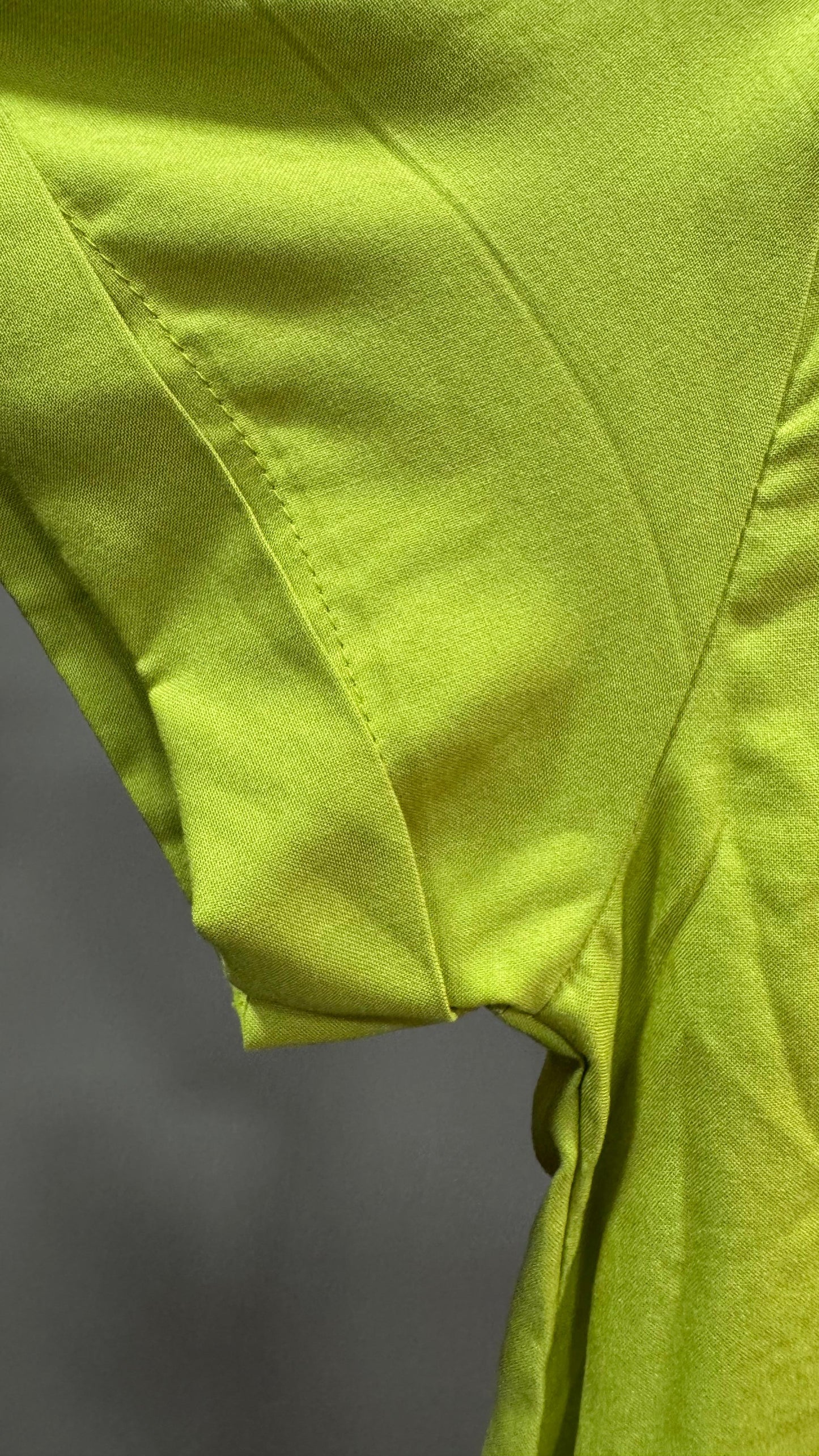 Collared Boxy Fit Solid Shirt for Women (ELECTRIC LIME)