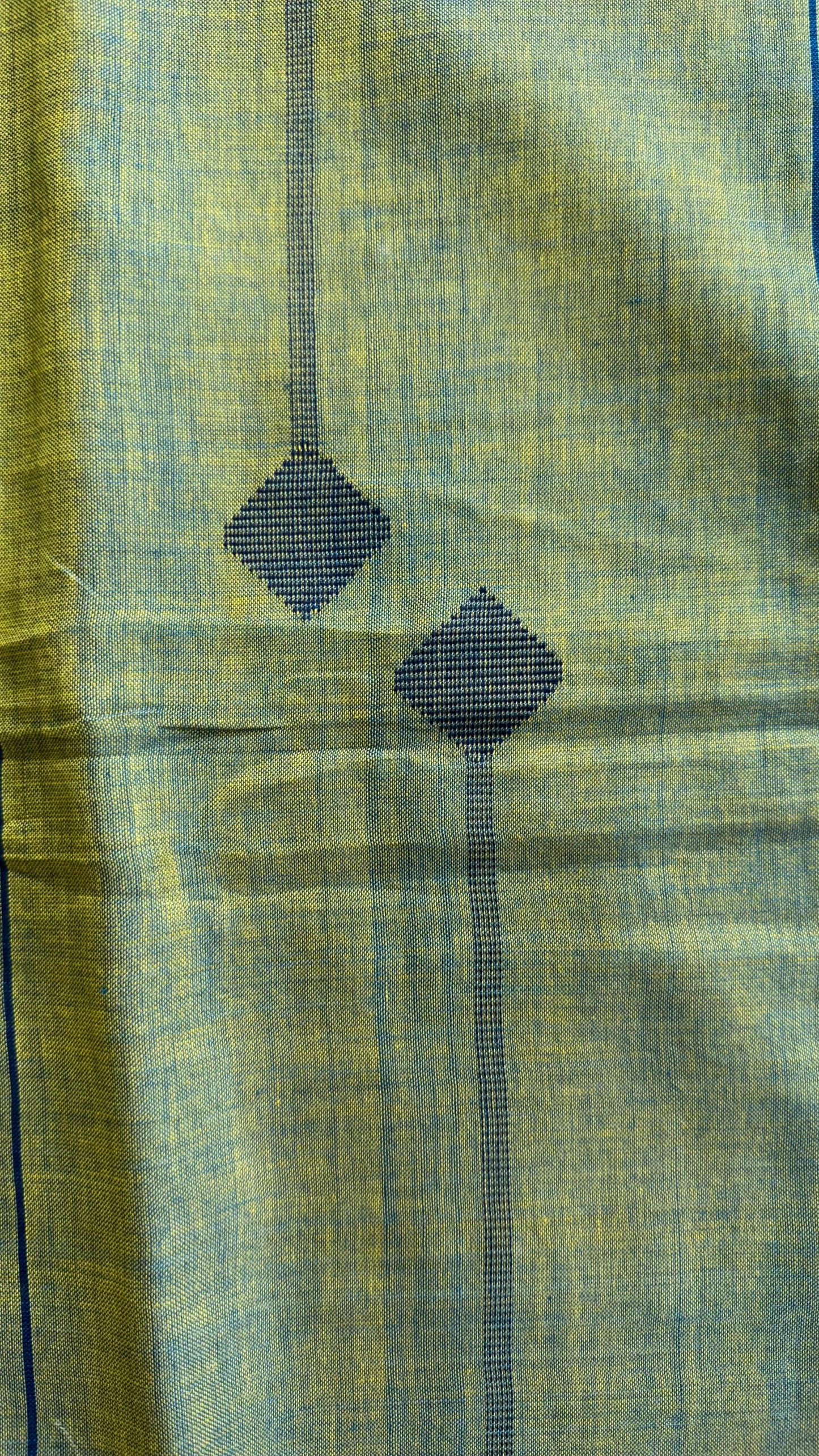 Premium Handwoven Soft Silk Cotton Jamdani Saree (BALI GREEN)