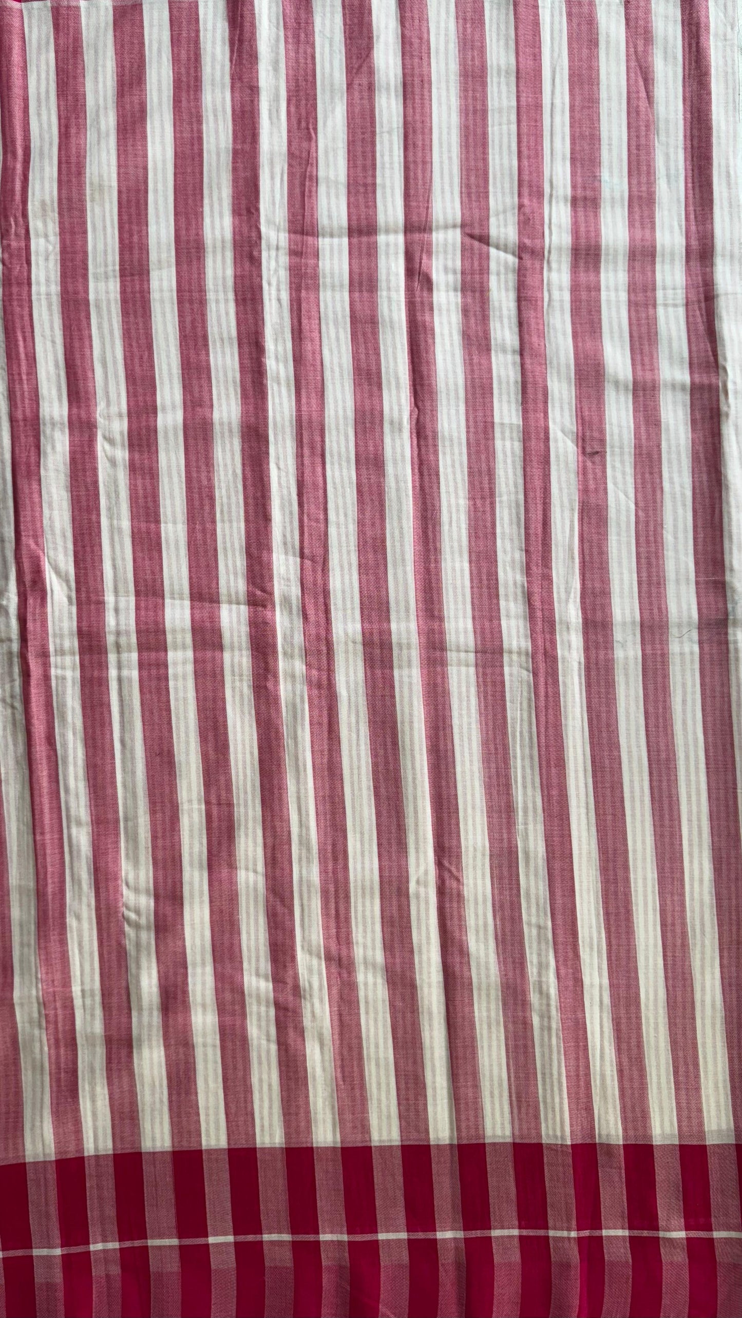 Premium Handwoven Soft Cotton Saree (LEMONADE PINK)