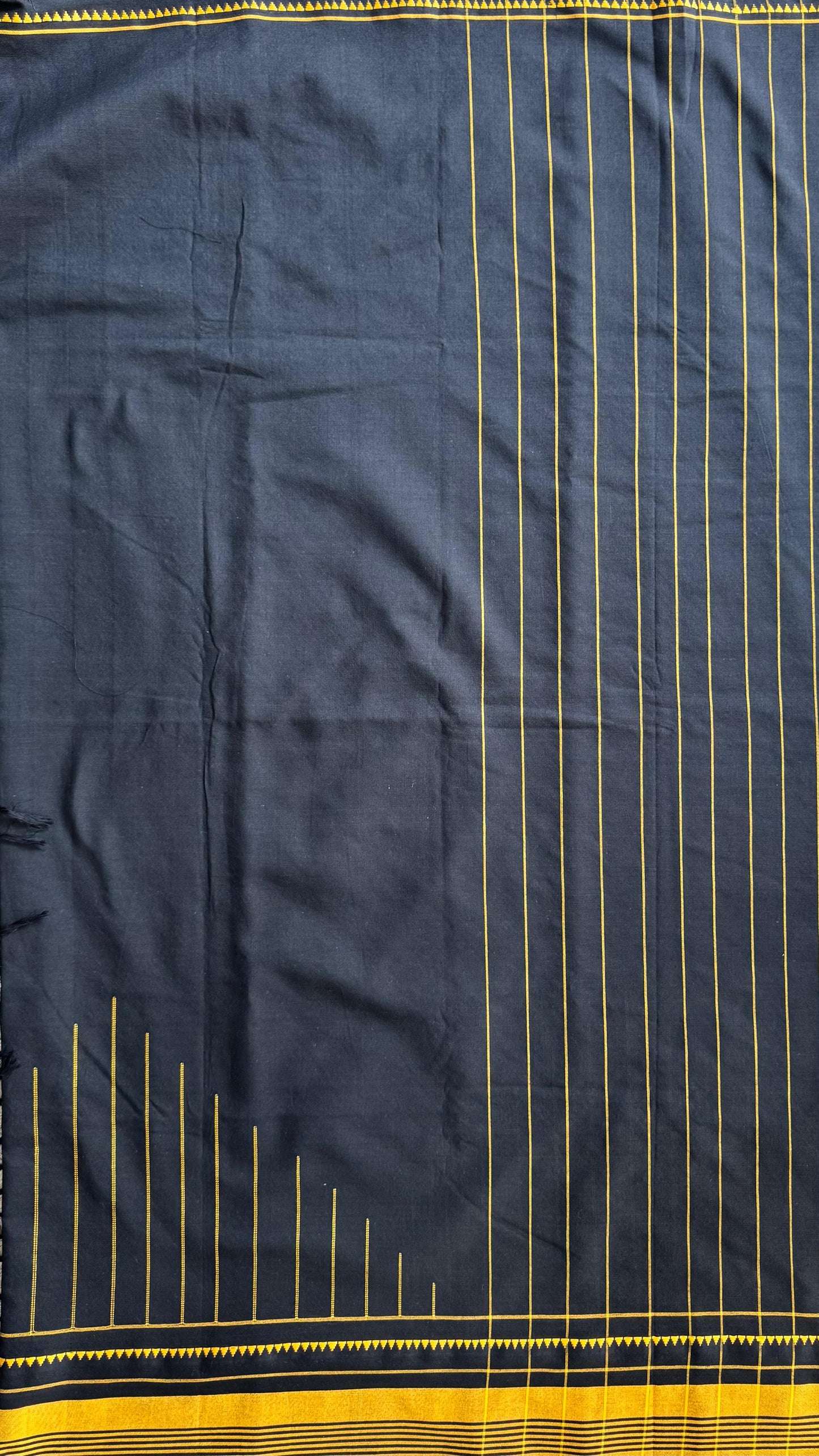 Premium Handwoven Soft Cotton Jamdani Saree (LUXURY BLACK)
