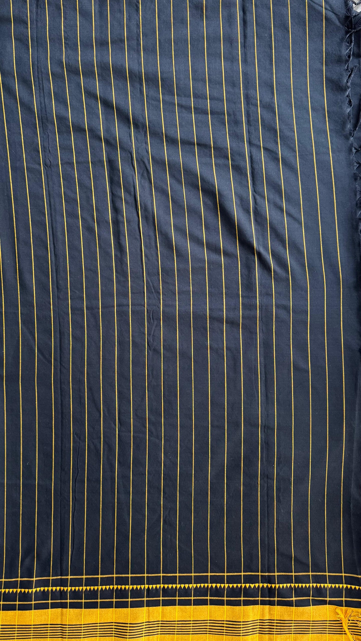 Premium Handwoven Soft Cotton Jamdani Saree (LUXURY BLACK)