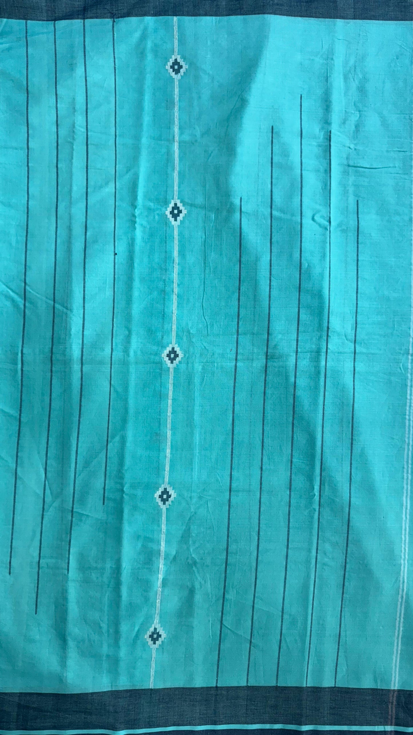 Premium Handwoven Soft Cotton Jamdani Saree (LIGHT BLUE)