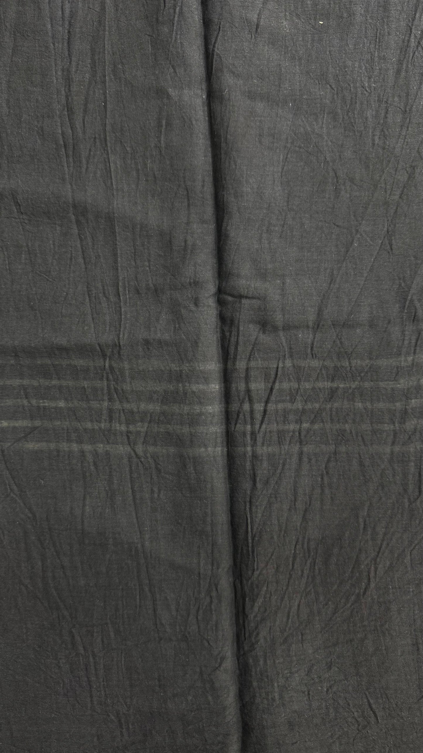 Soft Block Printed Mulmul Cotton Saree (BLACK)