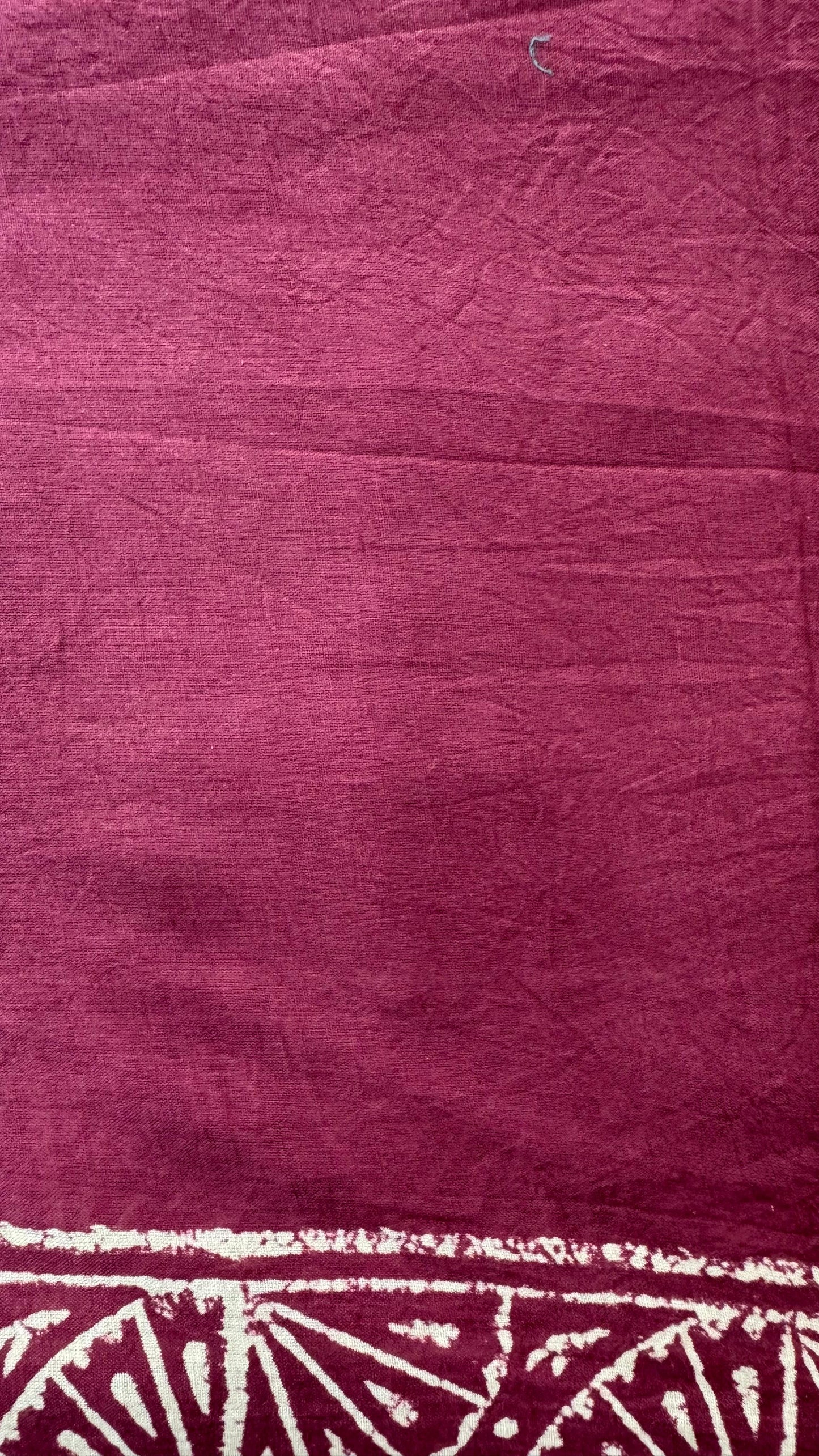Soft Block Printed Mulmul Cotton Saree (MAROON)