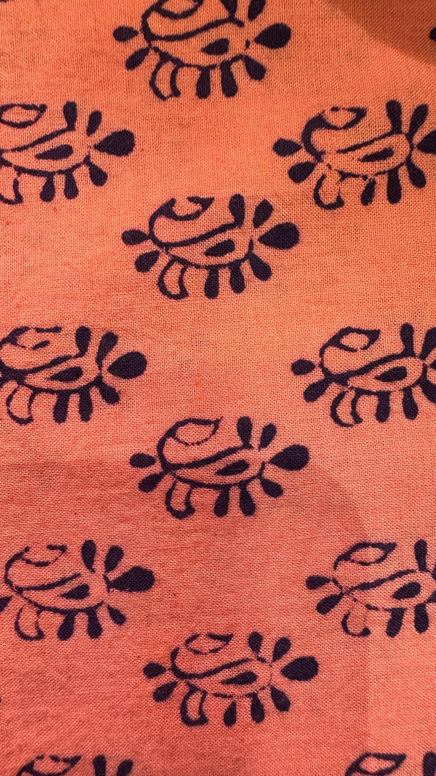Bagh Print Cotton Salwar Suit with Mul Dupatta (DARK PEACH)