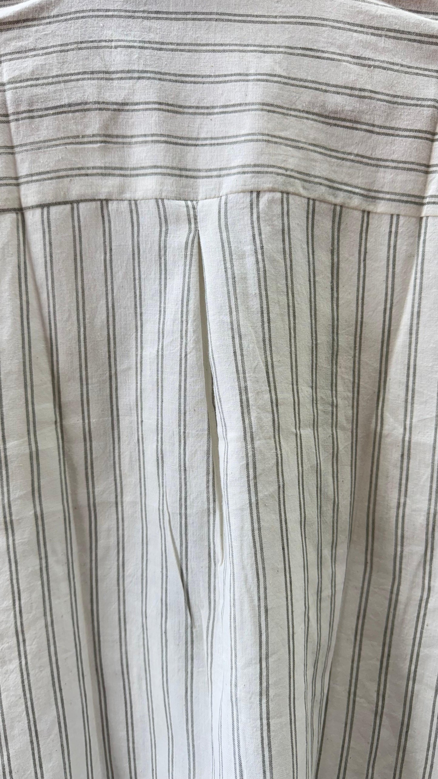 Collared Boxy Fit Stripe Shirt for Women (GREEN)