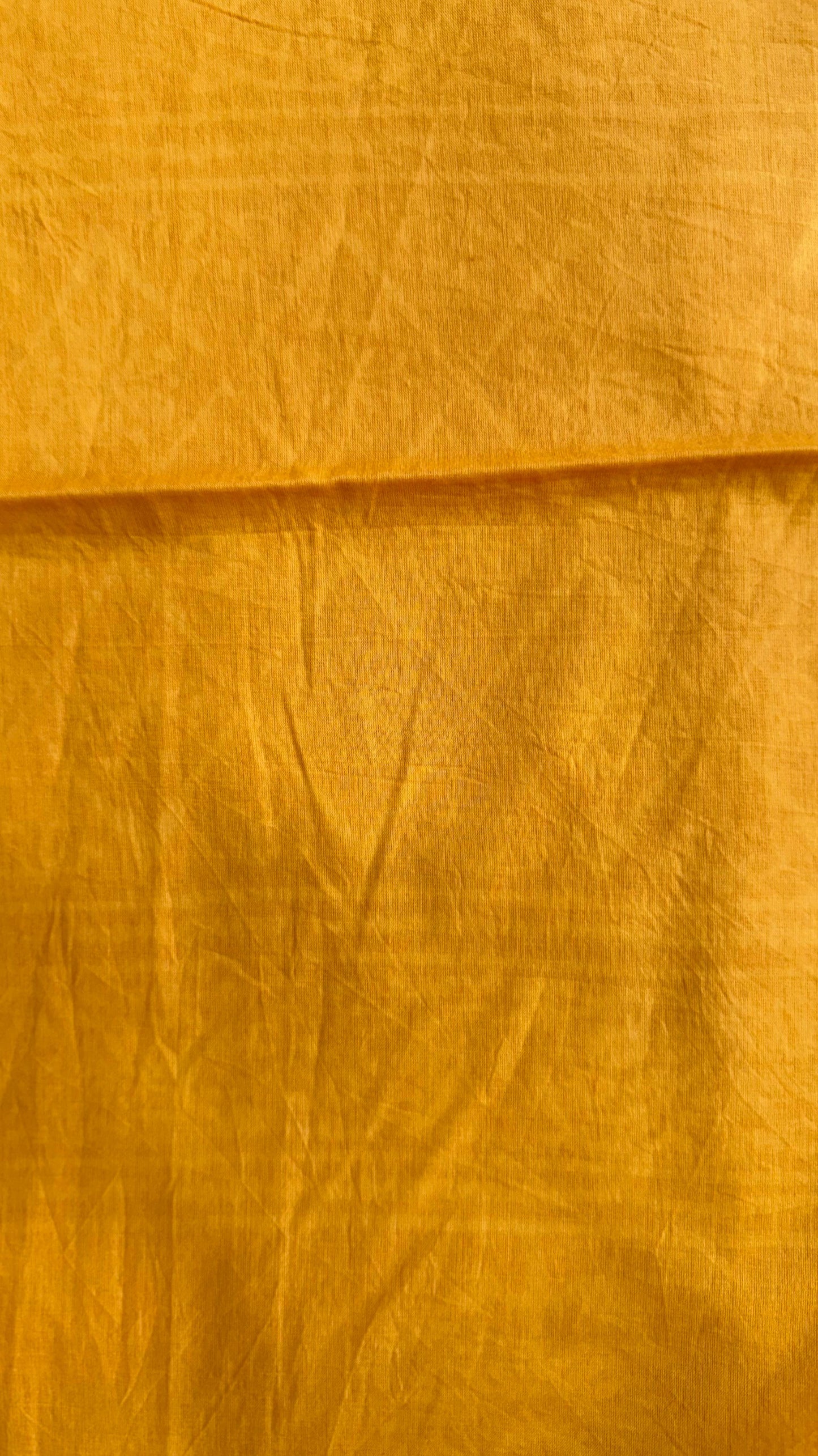 Soft Block Printed Mulmul Cotton Saree (YELLOW)