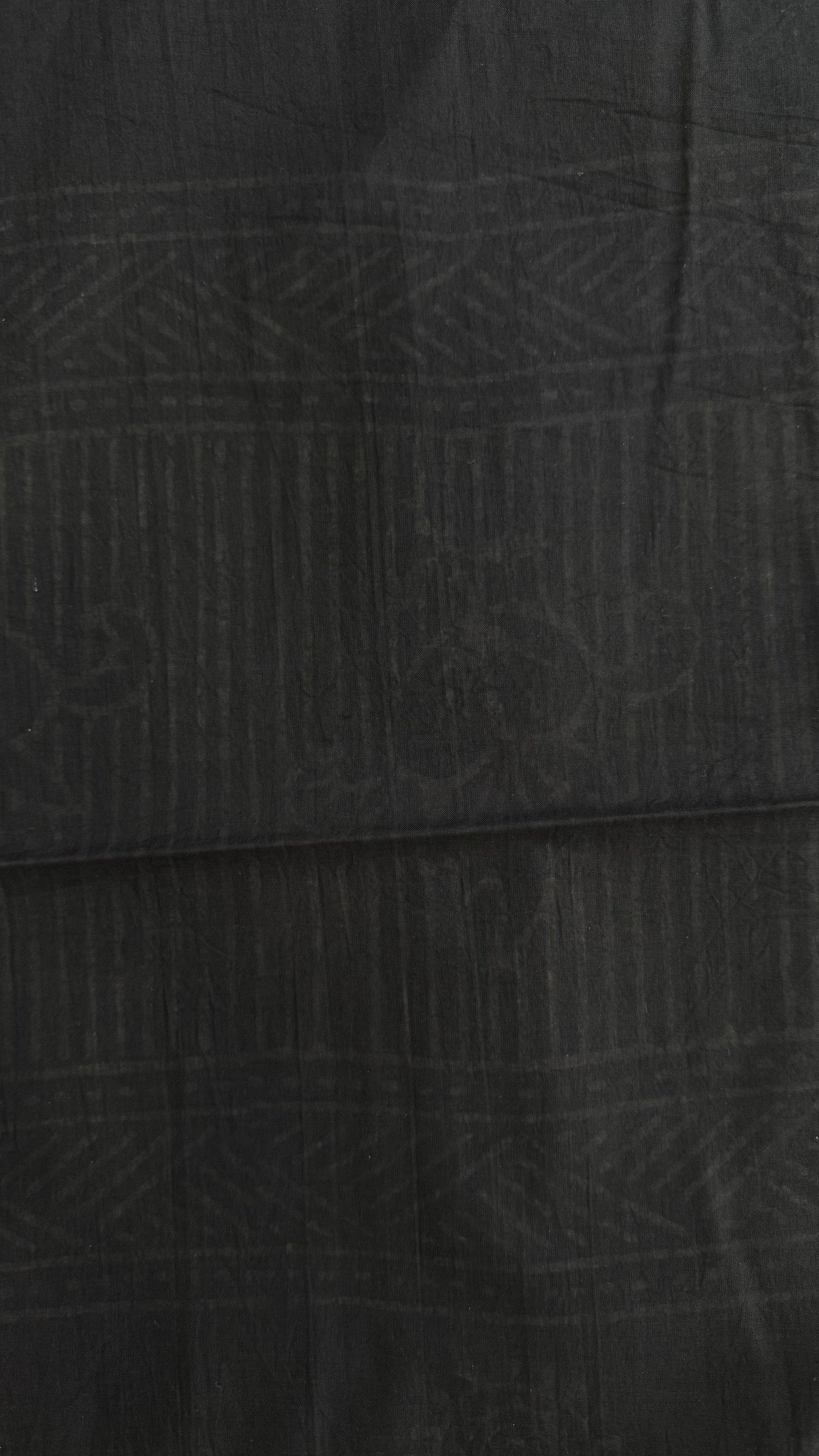 Soft Block Printed Mulmul Cotton Saree (BLACK)