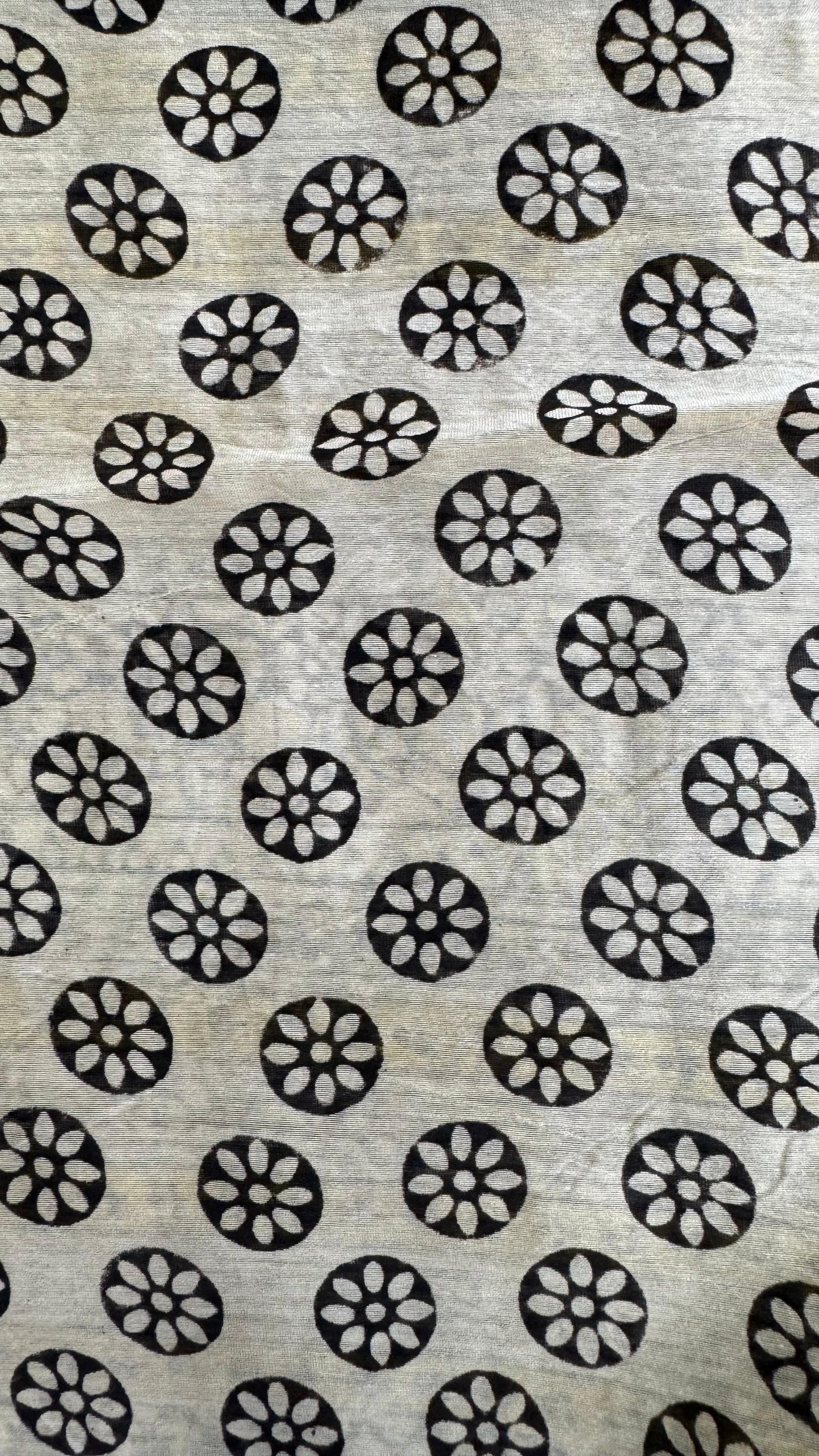 Handblock Printed Chanderi Silk Cotton Saree (YELLOW & CREAM)