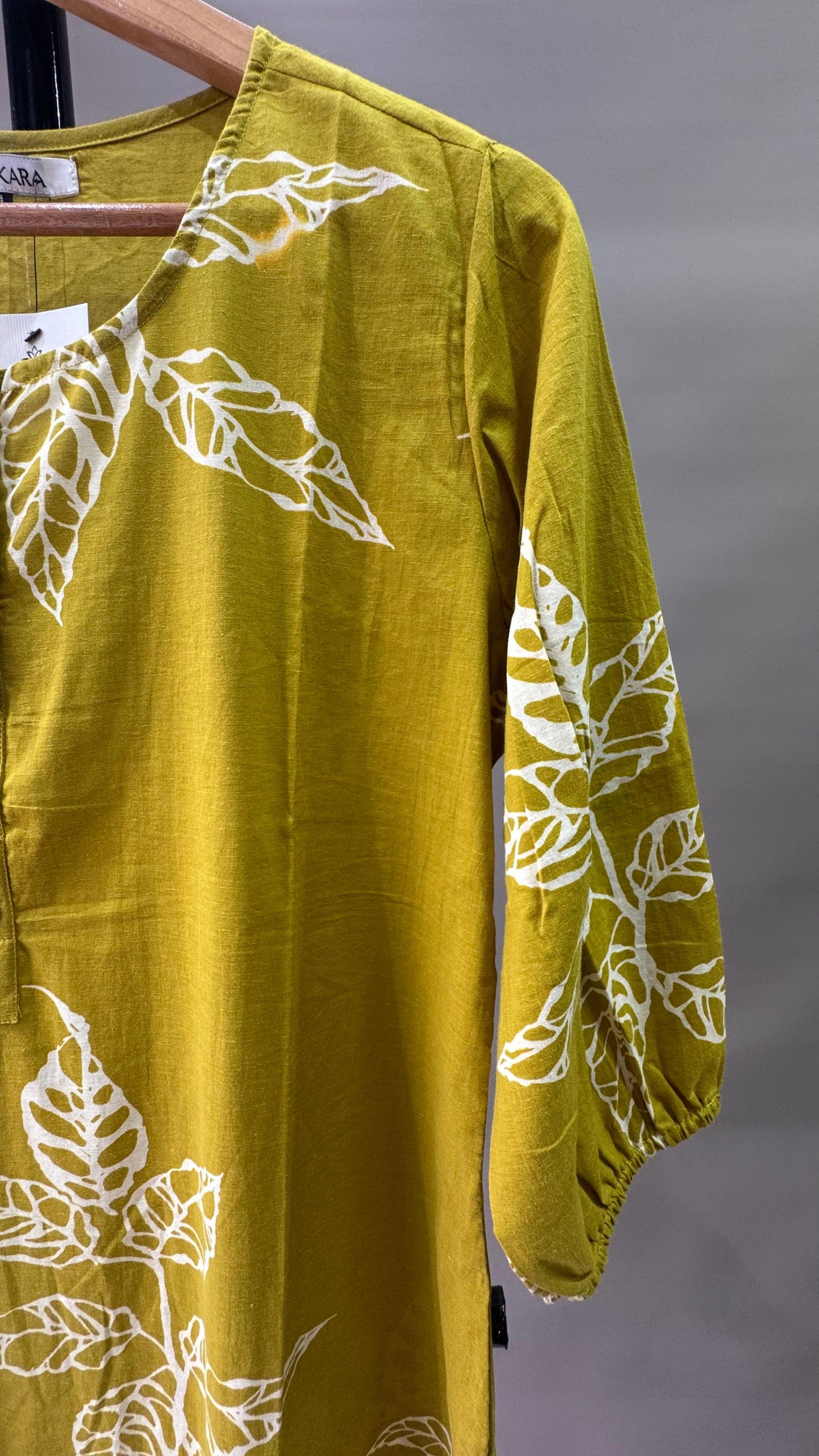 Soft Cotton Floral Printed Kurti (GREEN)
