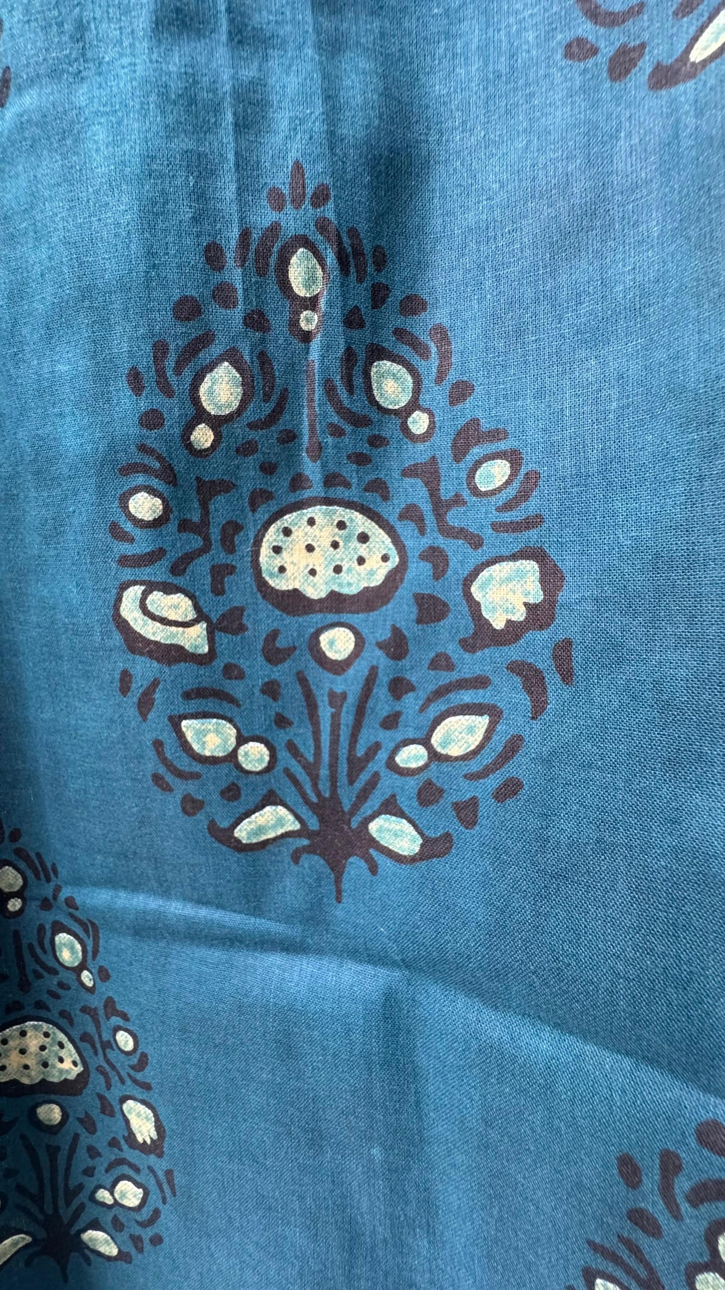 Soft Cotton Floral Printed Kurti (DARK BLUE)