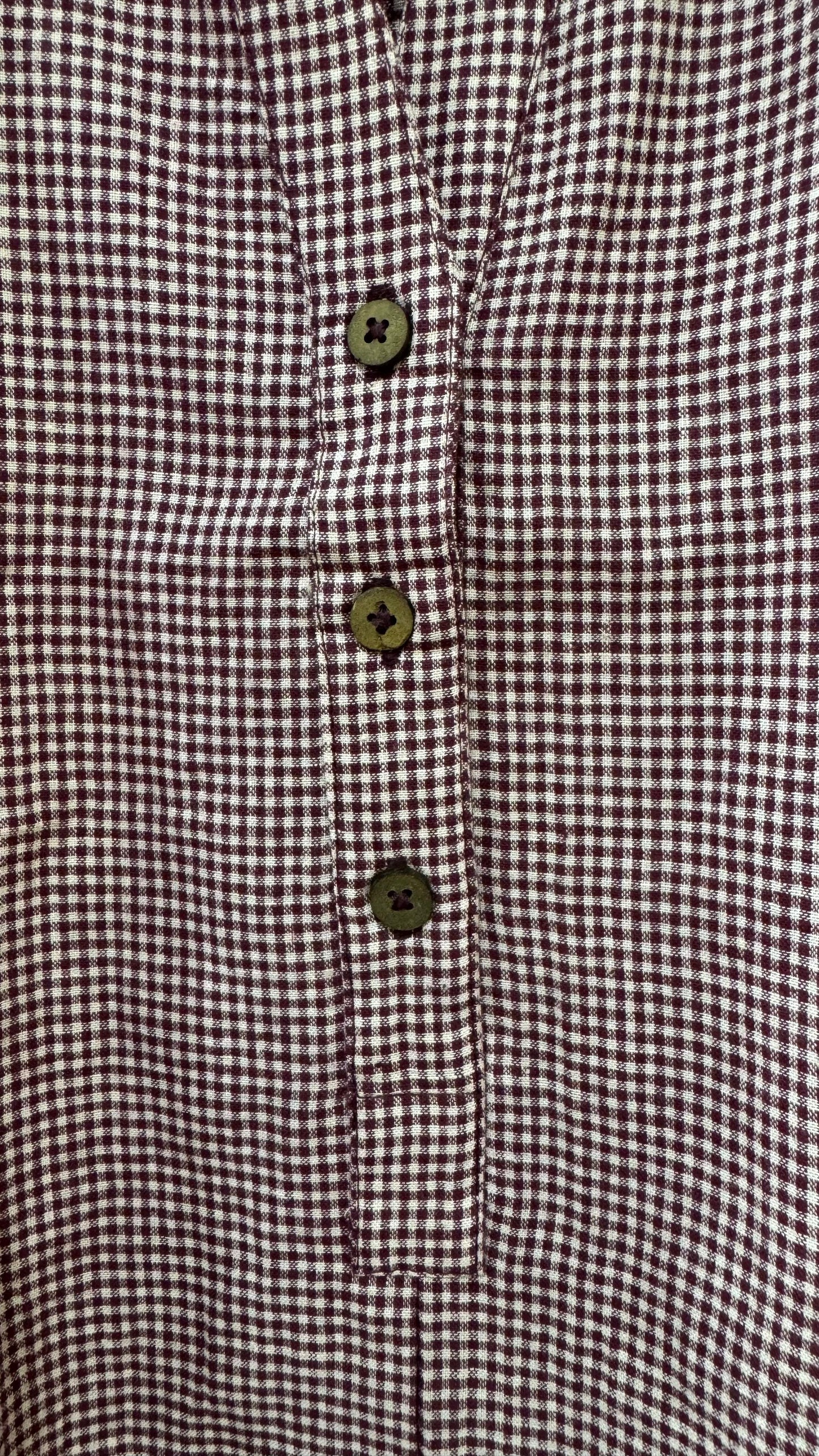 Handwoven Cotton Check Shirt for Women (DEEP MAROON)