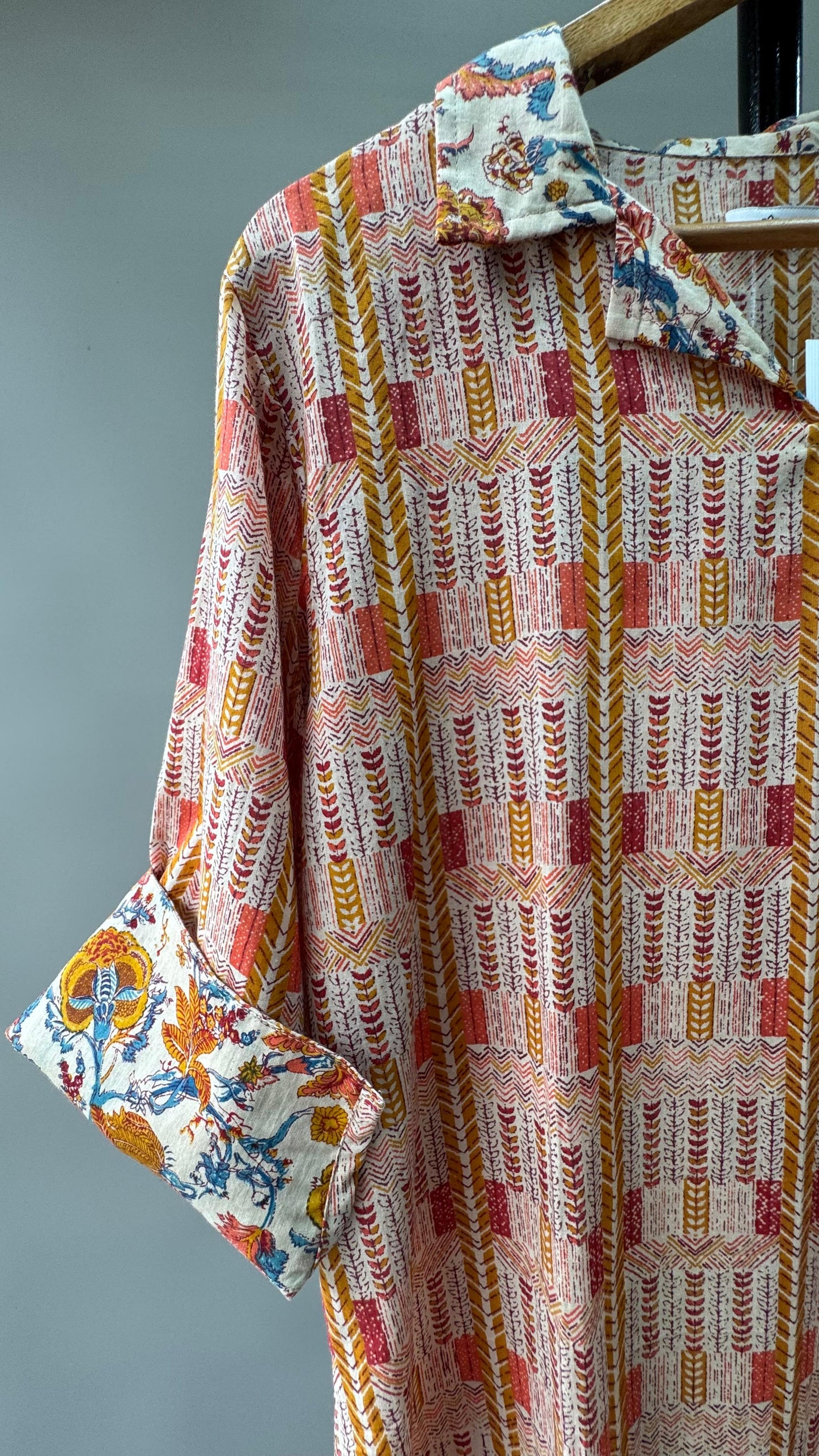 Abstract Print Mulmul Kurti (MULTICOLOUR)