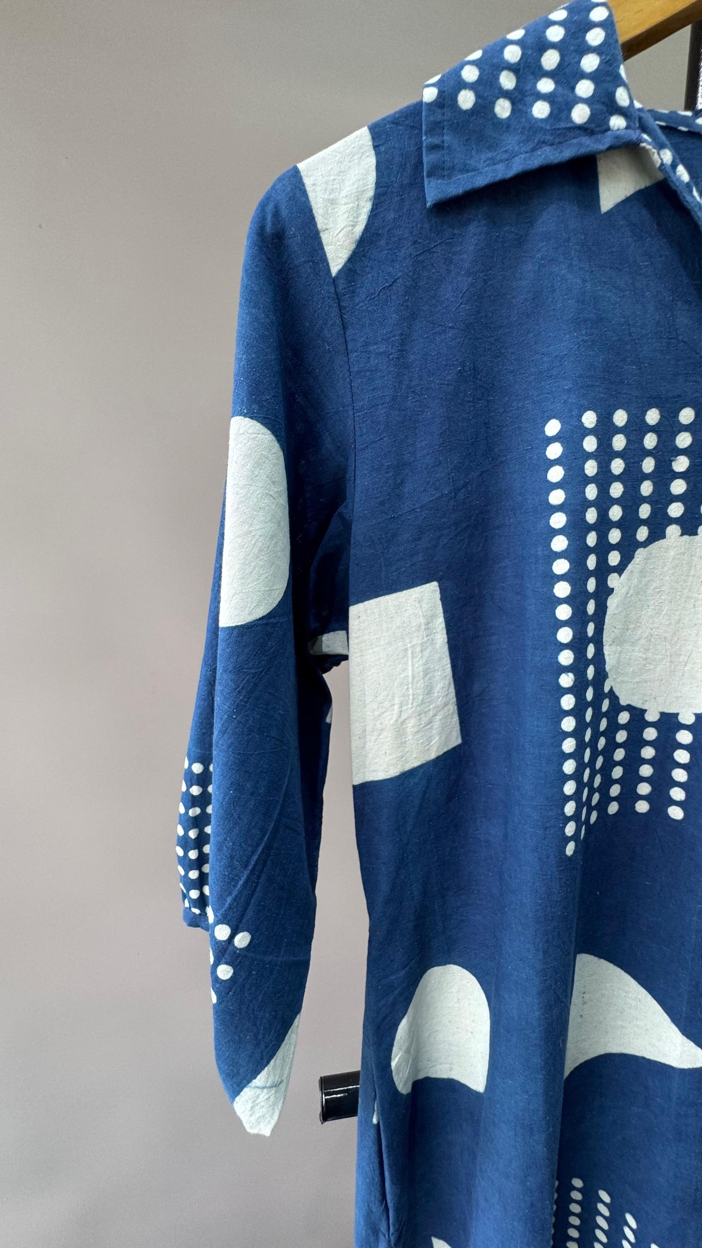 Soft Cotton Printed Kurti (INDIGO)