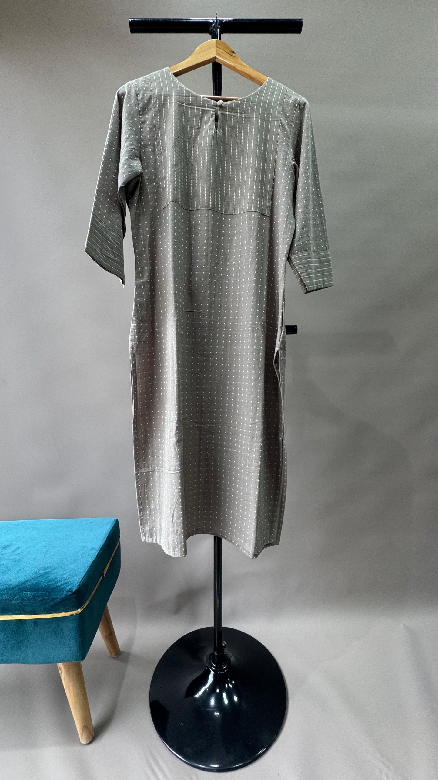 Soft Cotton Woven Kurti (GREY)