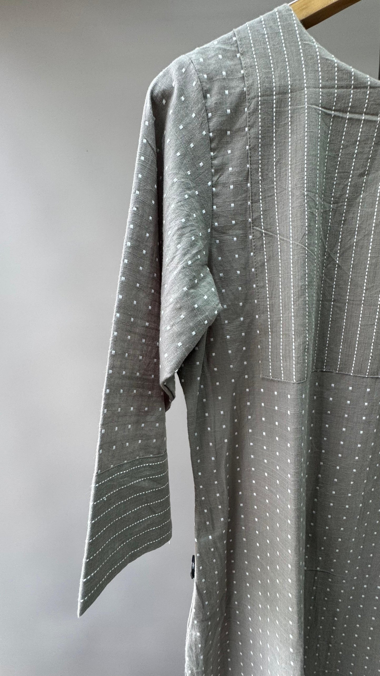 Soft Cotton Woven Kurti (GREY)
