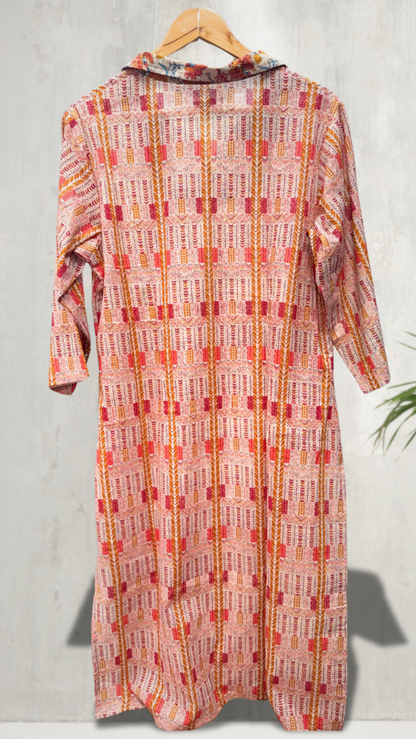 Abstract Print Mulmul Kurti (MULTICOLOUR)