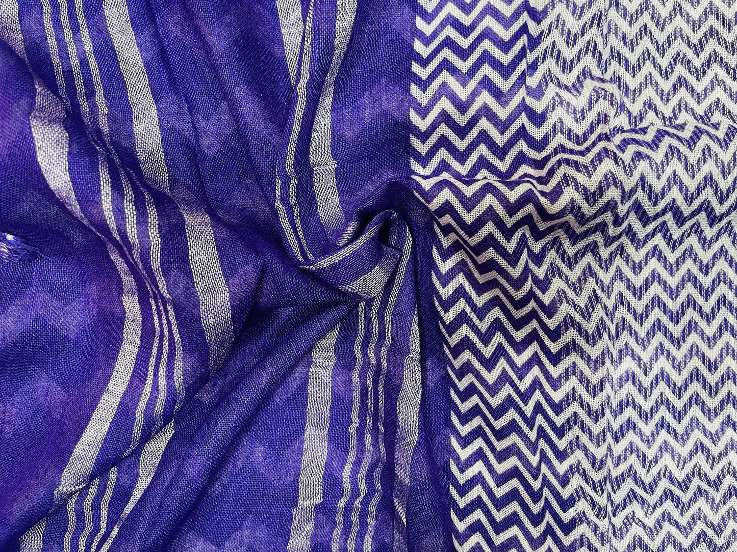 Soft Organic Linen Cotton Saree (PURPLE)