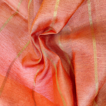 Soft Silk Cotton Saree (ORANGE)