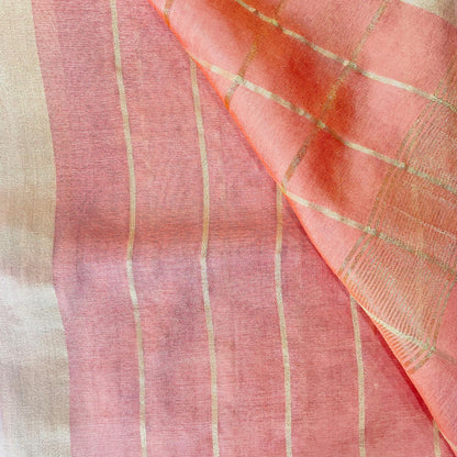 Soft Silk Cotton Saree (ORANGE)
