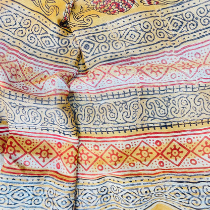 Soft Organic Linen Cotton Saree (BROWN)