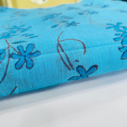 Bengal Cotton Saree (BLUE)