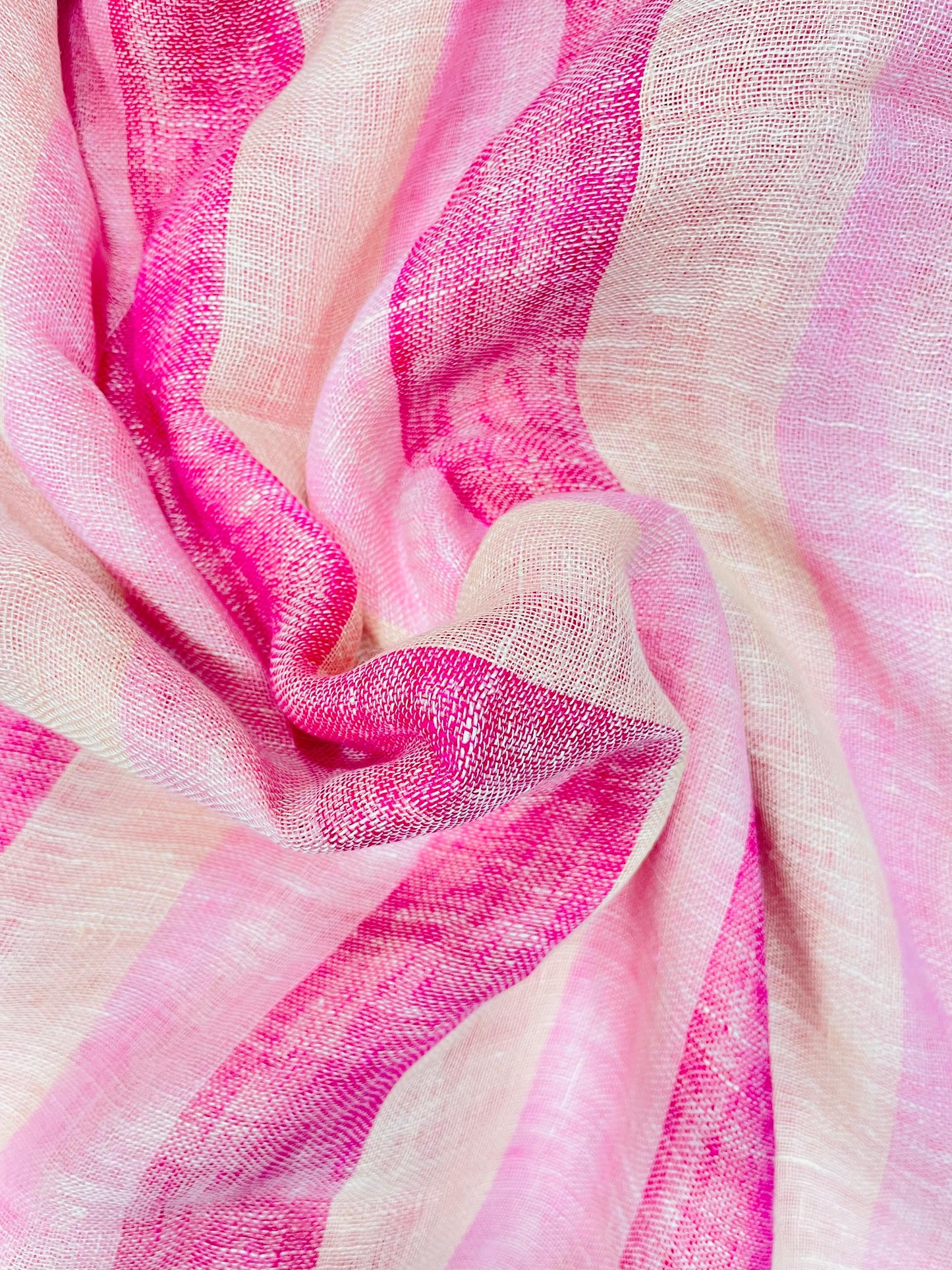 Pure Linen Saree (PINK)