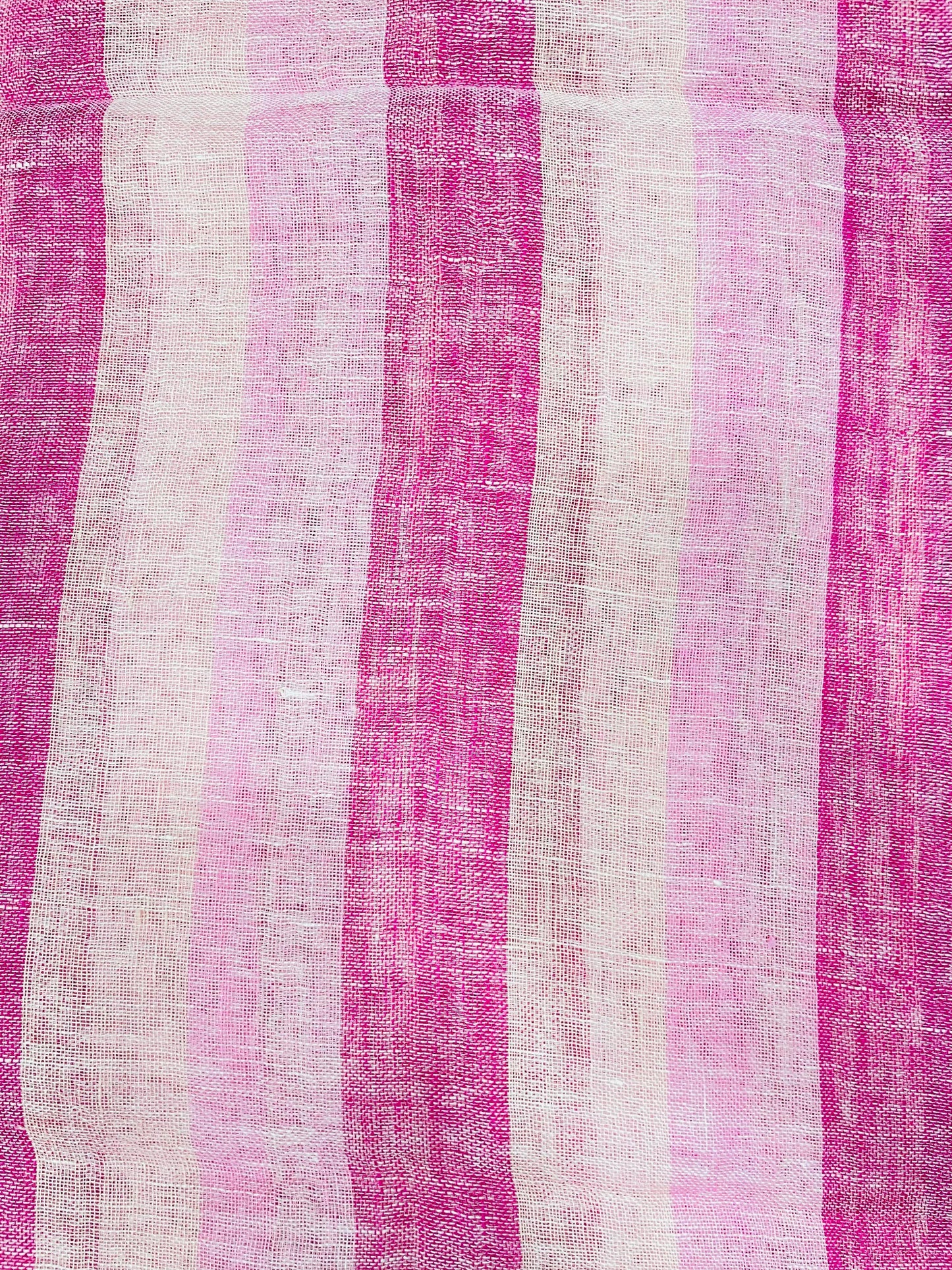 Pure Linen Saree (PINK)