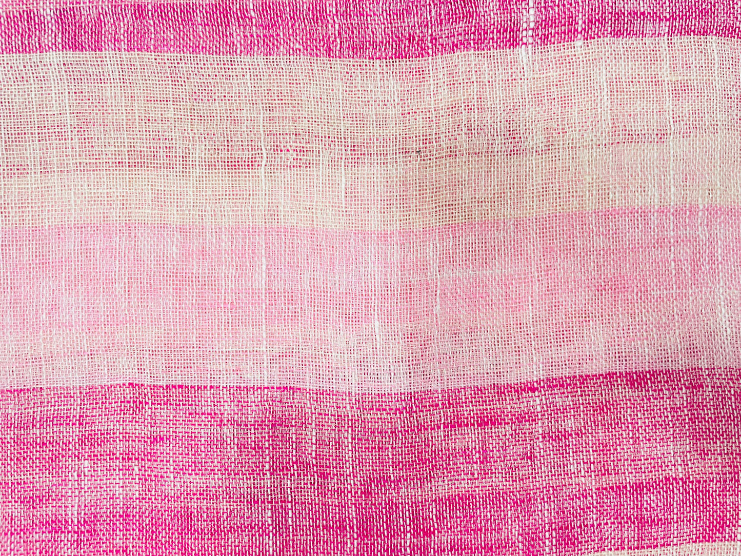 Pure Linen Saree (PINK)