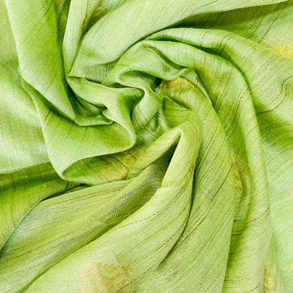 Semi Tussar Cotton Saree (GREEN)