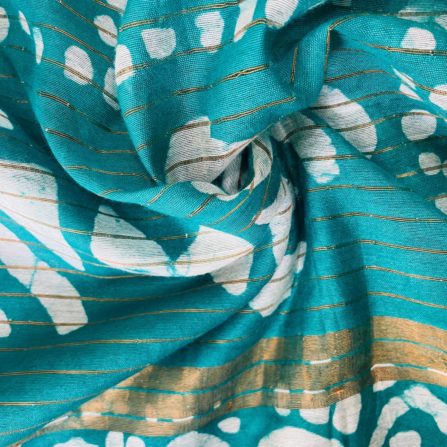 Soft Silk Cotton Saree (GREEN)