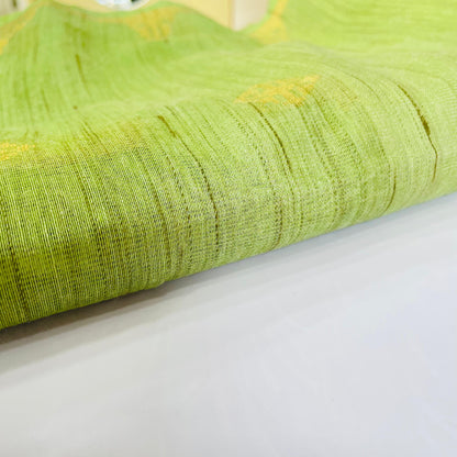Semi Tussar Cotton Saree (GREEN)