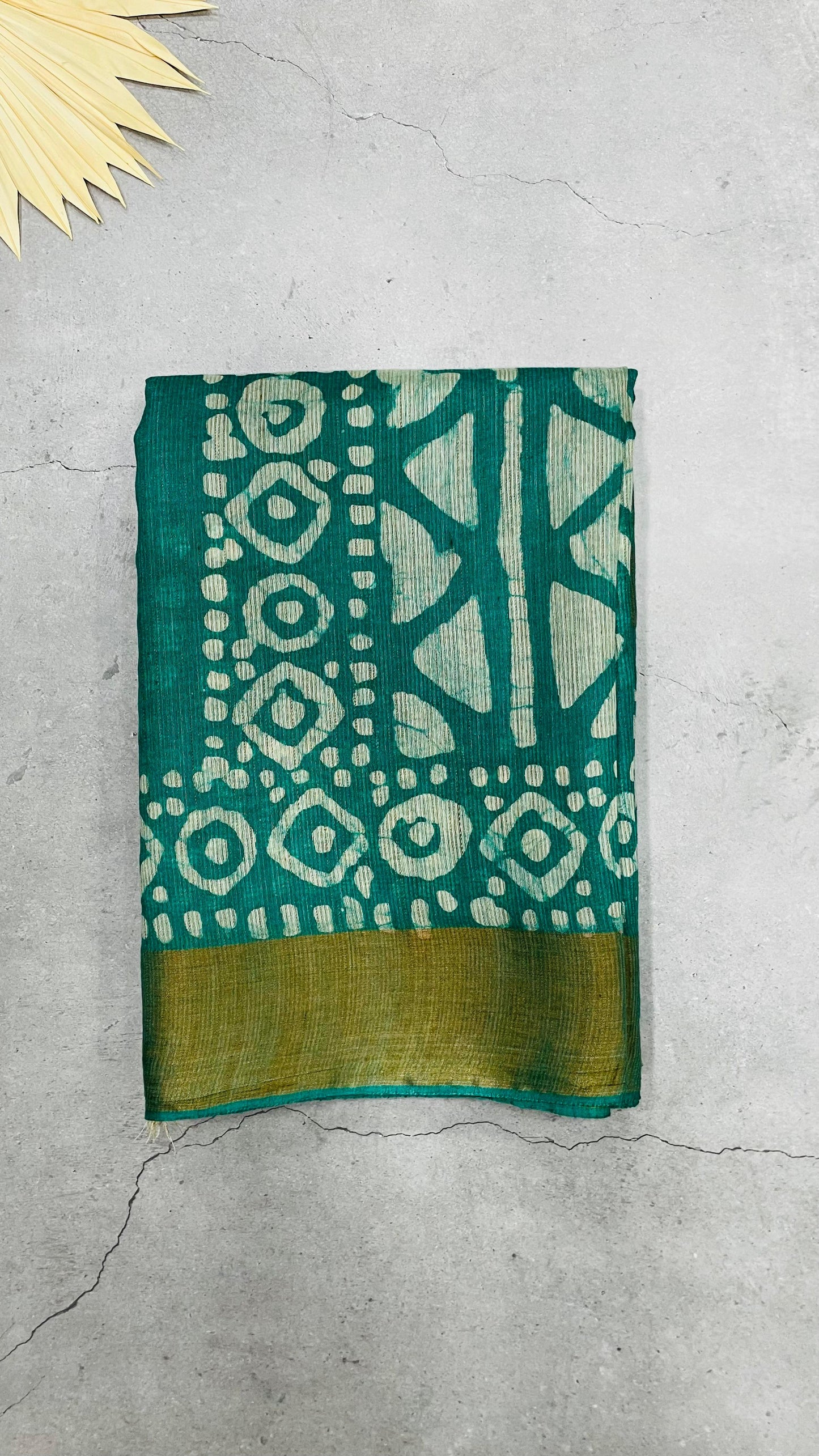 Soft Silk Cotton Saree (GREEN)