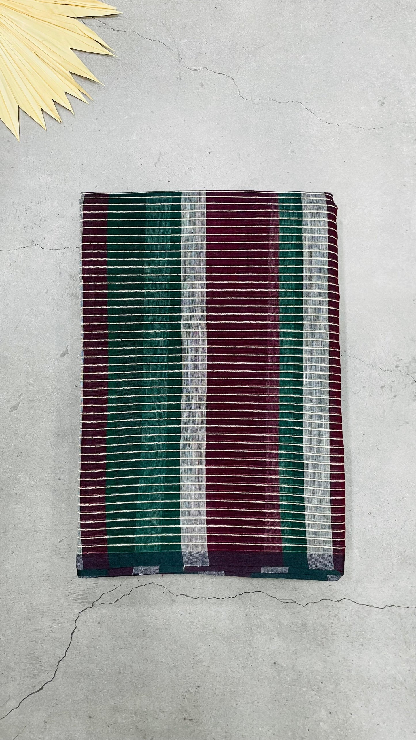 Bengal Cotton Saree with Thread Weaving (MAROON)