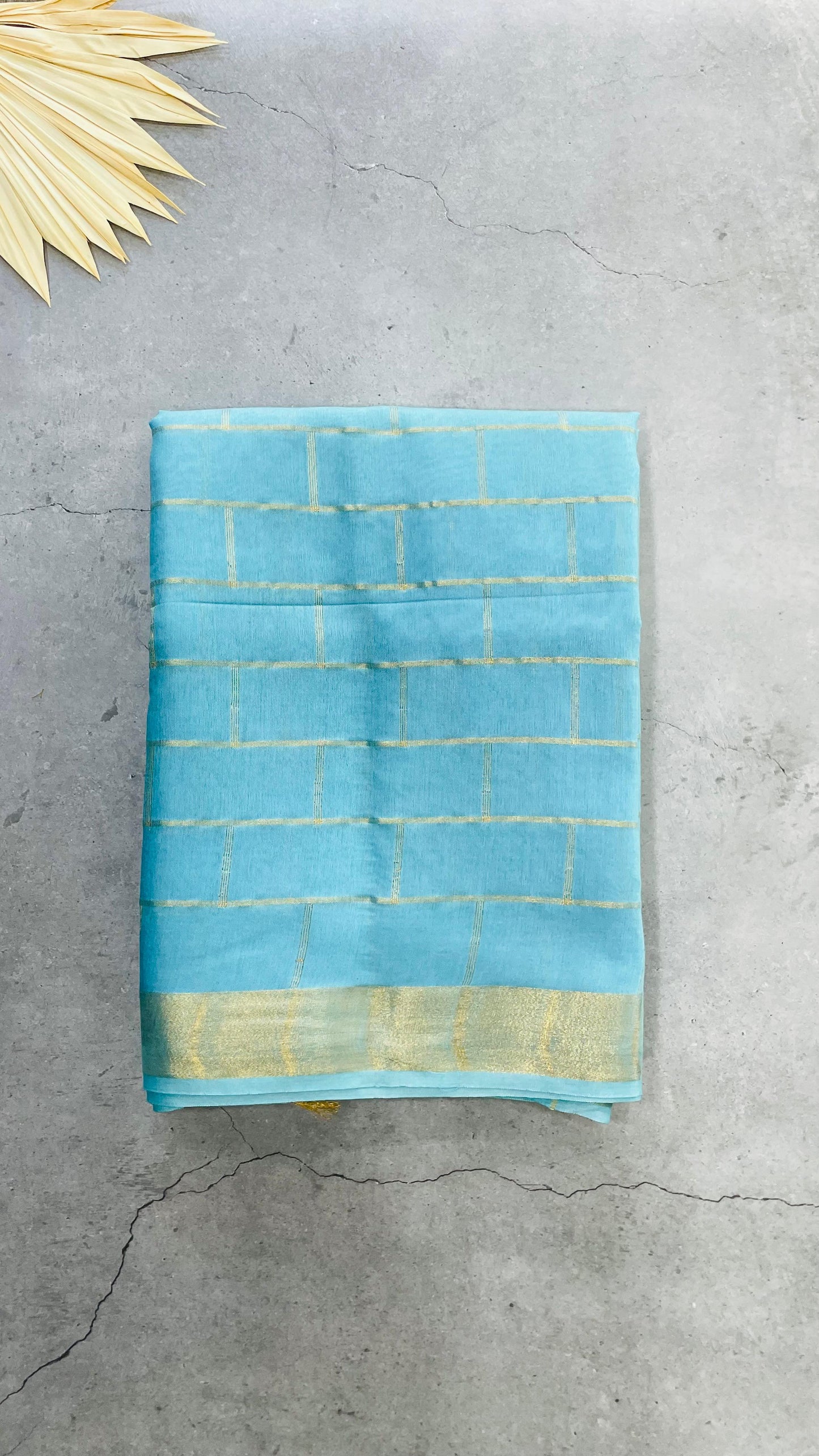 Soft Silk Cotton Saree (BLUE)